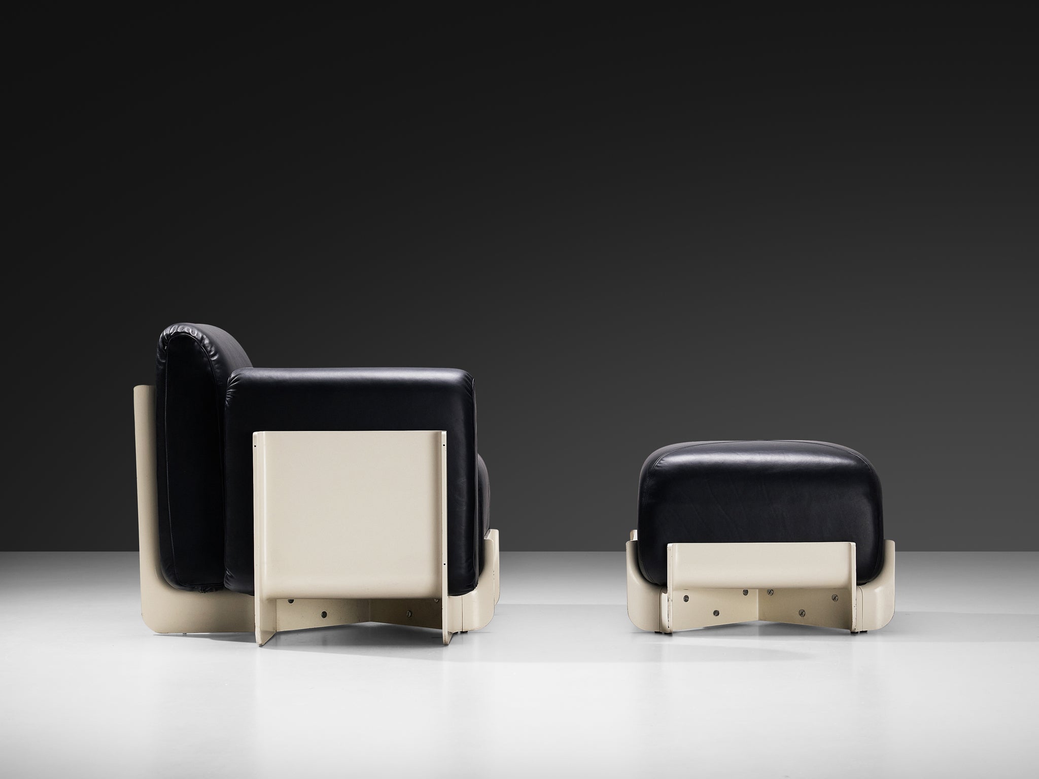 Guarnacci, Padovano & Claudio Vagnoni for 1P 'Duna' Lounge Chair with Ottoman Seating Morentz