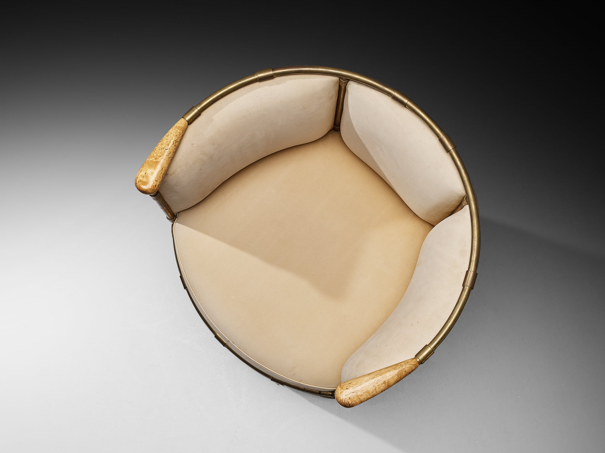 Mats Theselius for Källemo Ab Limited Edition Lounge Chair 'El Dorado' in Brass Seating Morentz