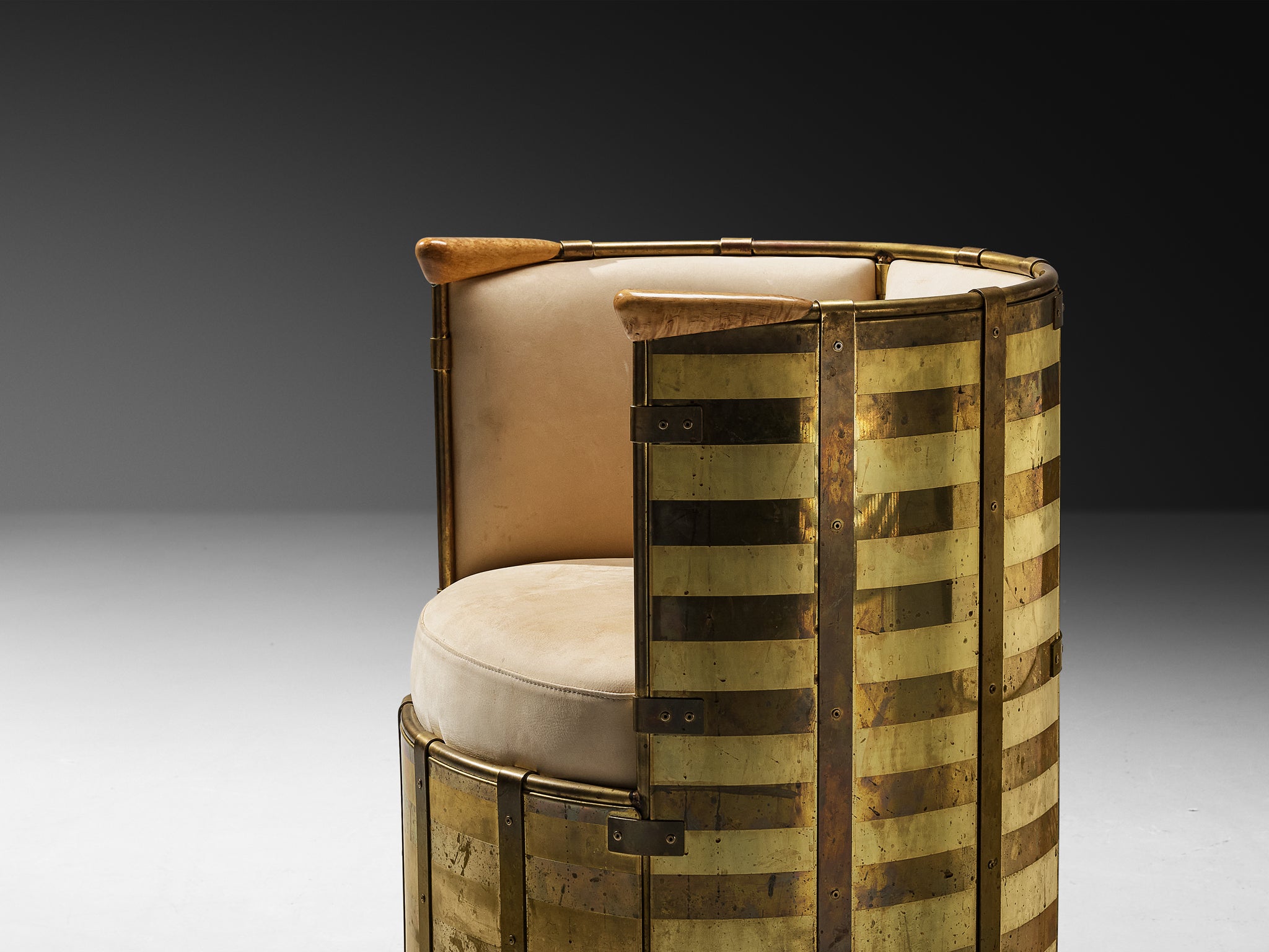 Mats Theselius for Källemo Ab Limited Edition Lounge Chair 'El Dorado' in Brass Seating Morentz