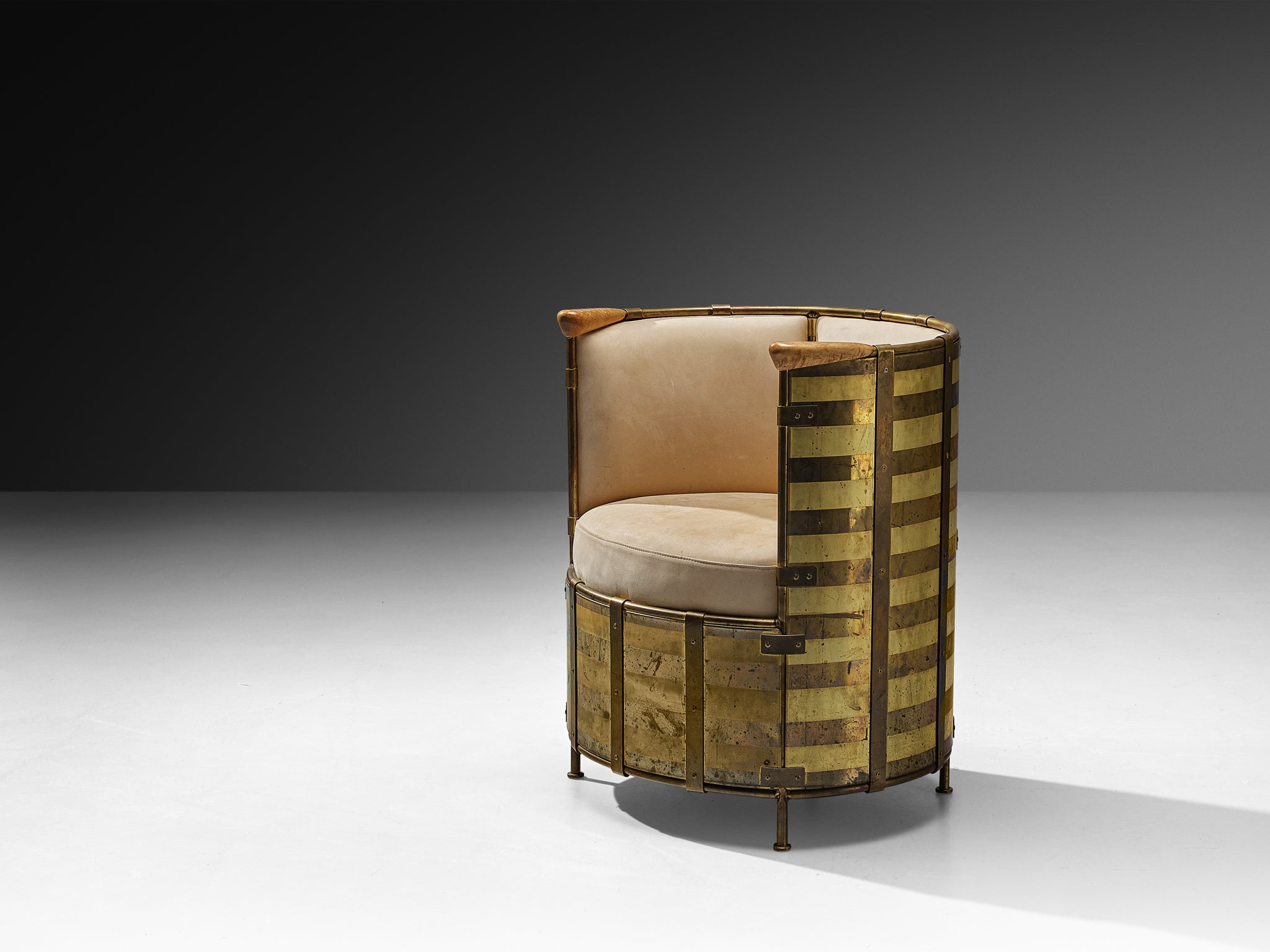 Mats Theselius for Källemo Ab Limited Edition Lounge Chair 'El Dorado' in Brass Seating Morentz