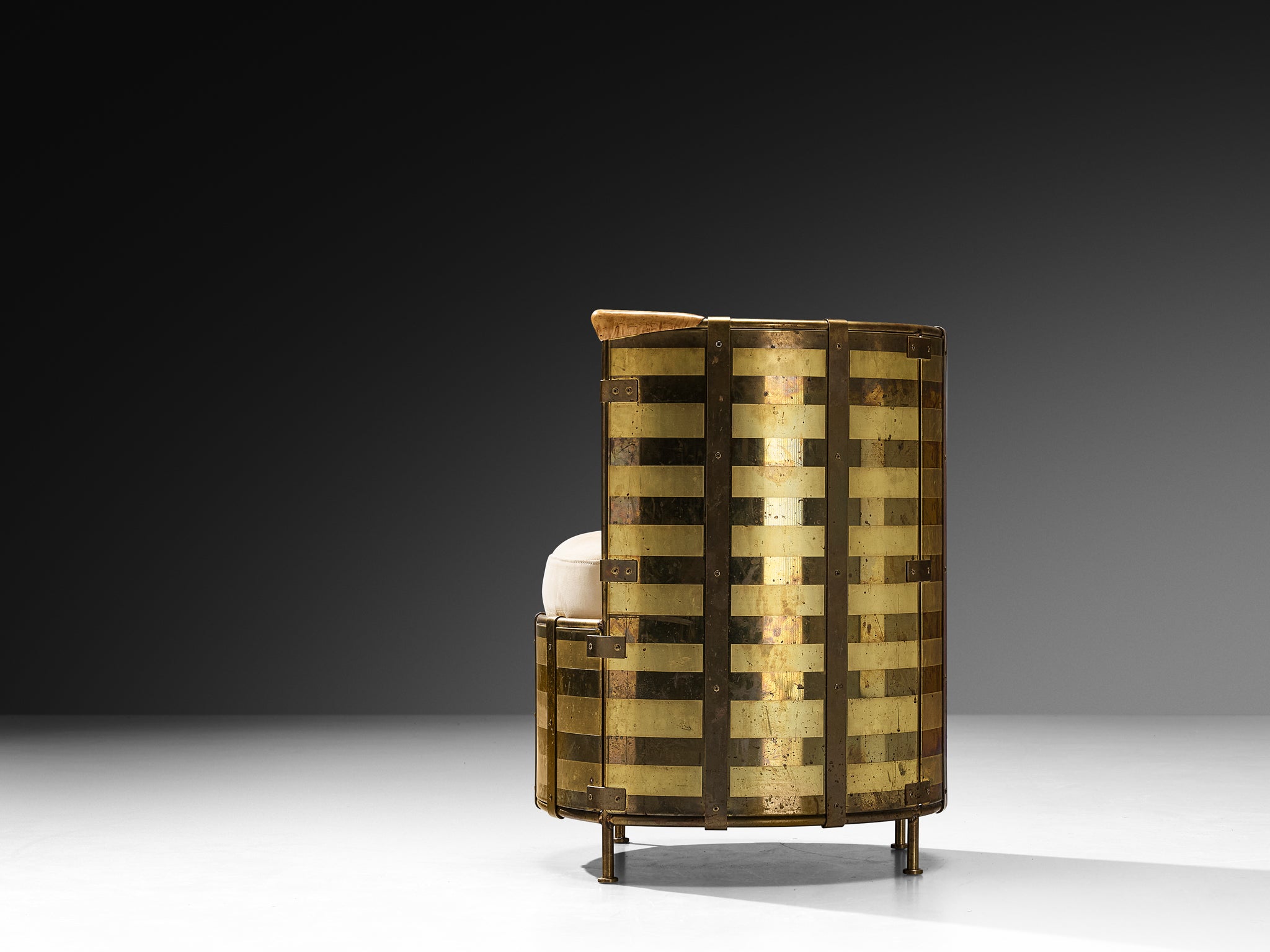 Mats Theselius for Källemo Ab Limited Edition Lounge Chair 'El Dorado' in Brass Seating Morentz