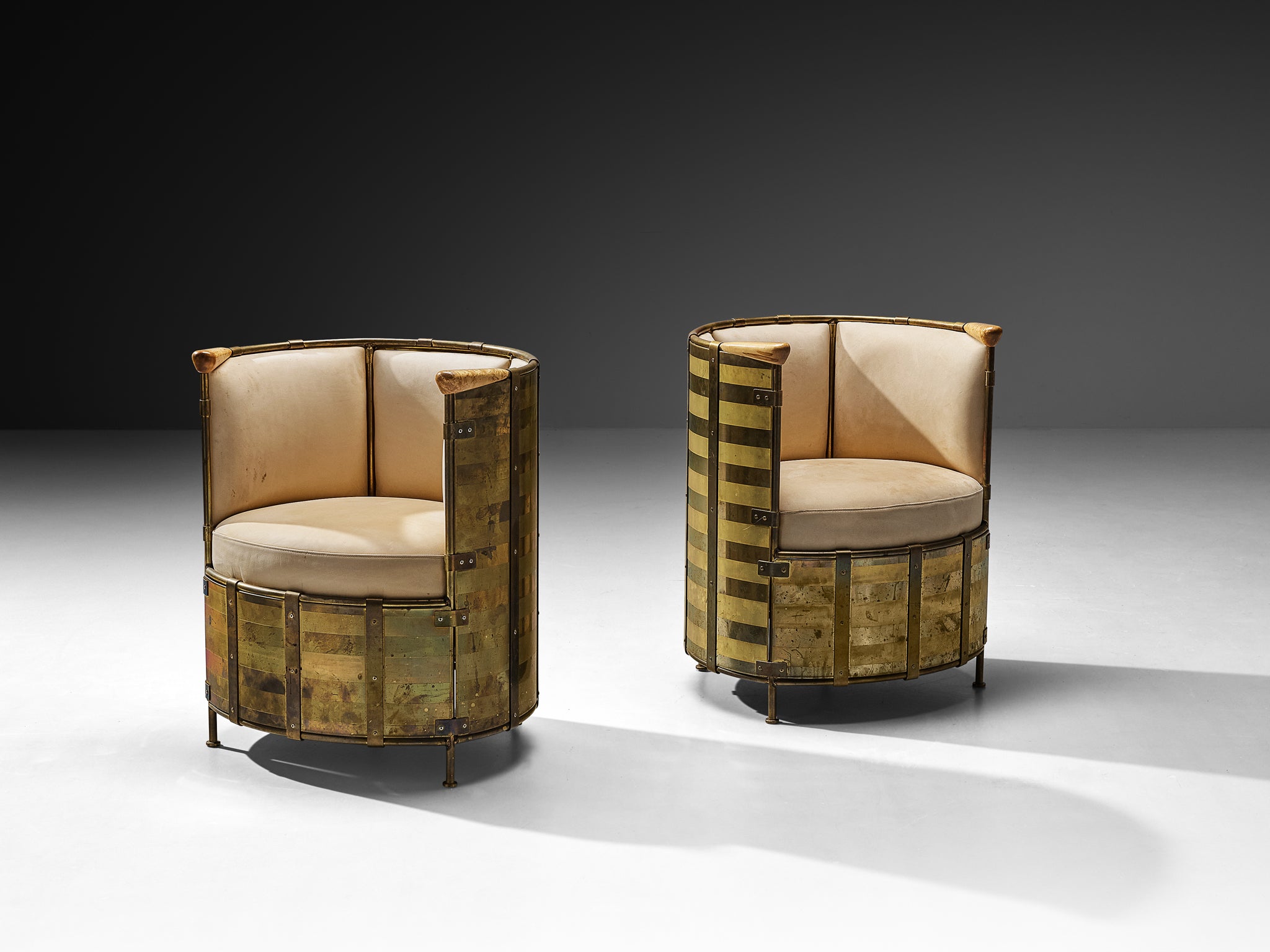 Mats Theselius for Källemo Ab Limited Edition Lounge Chair 'El Dorado' in Brass Seating Morentz