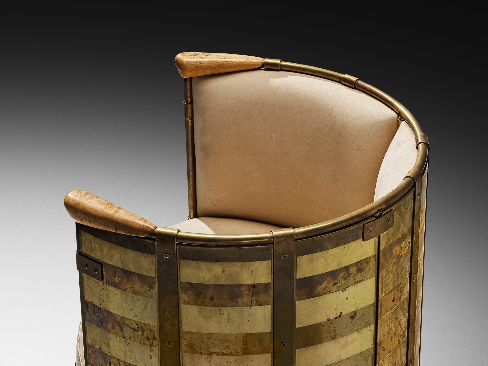 Mats Theselius for Källemo Ab Limited Edition Lounge Chair 'El Dorado' in Brass Seating Morentz