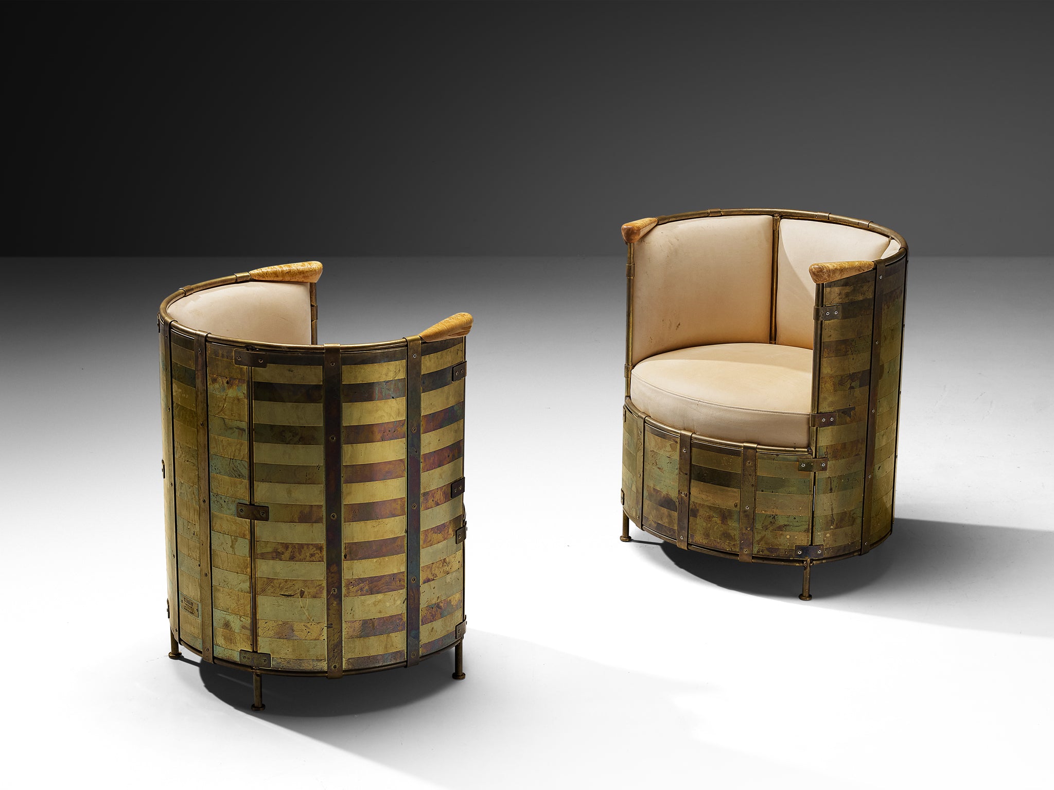 Mats Theselius for Källemo Ab Limited Edition Lounge Chair 'El Dorado' in Brass Seating Morentz