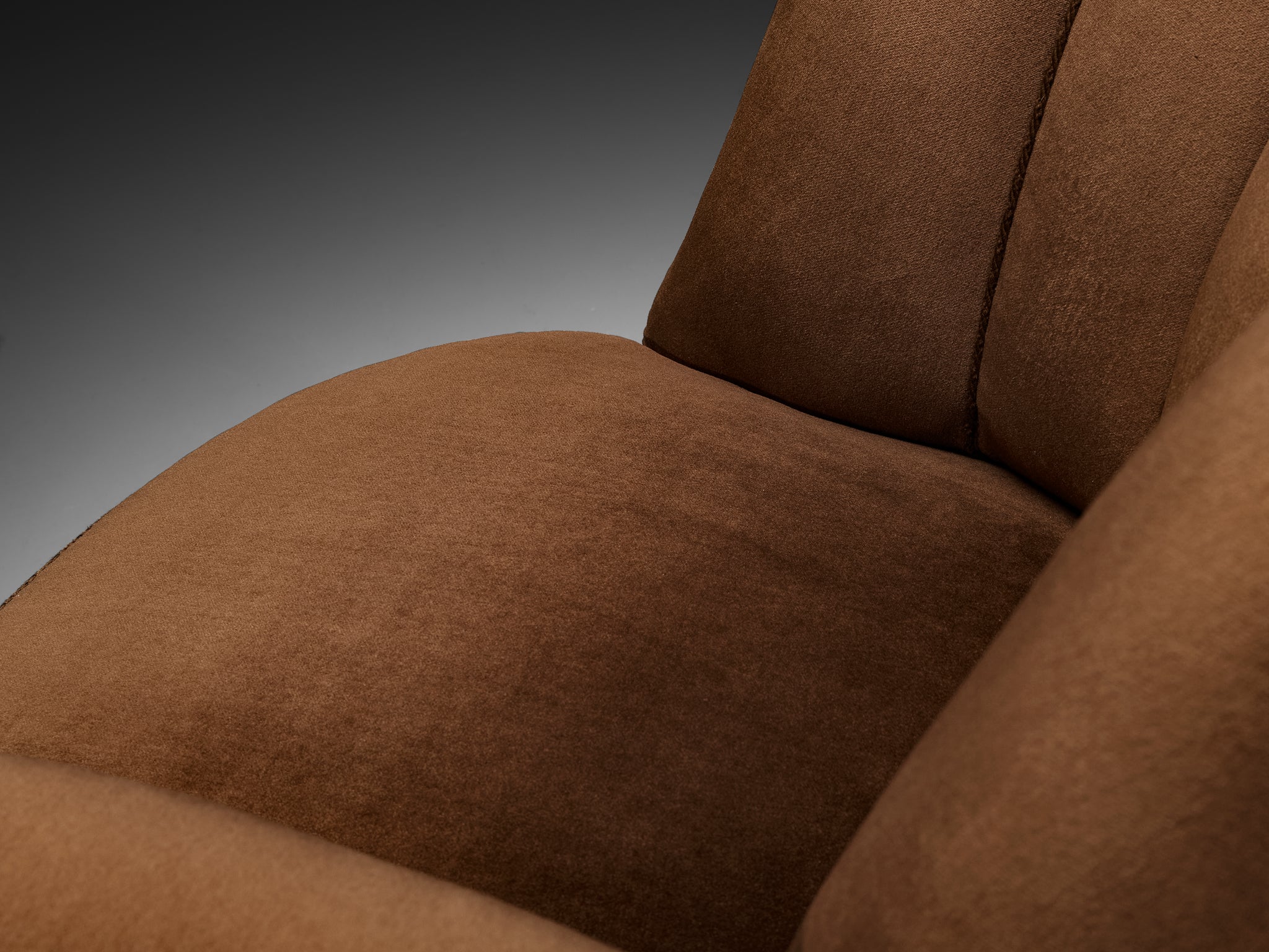 Carl Malmsten 'Redet' Lounge Chair in Brown Velvet and Ash Seating Morentz