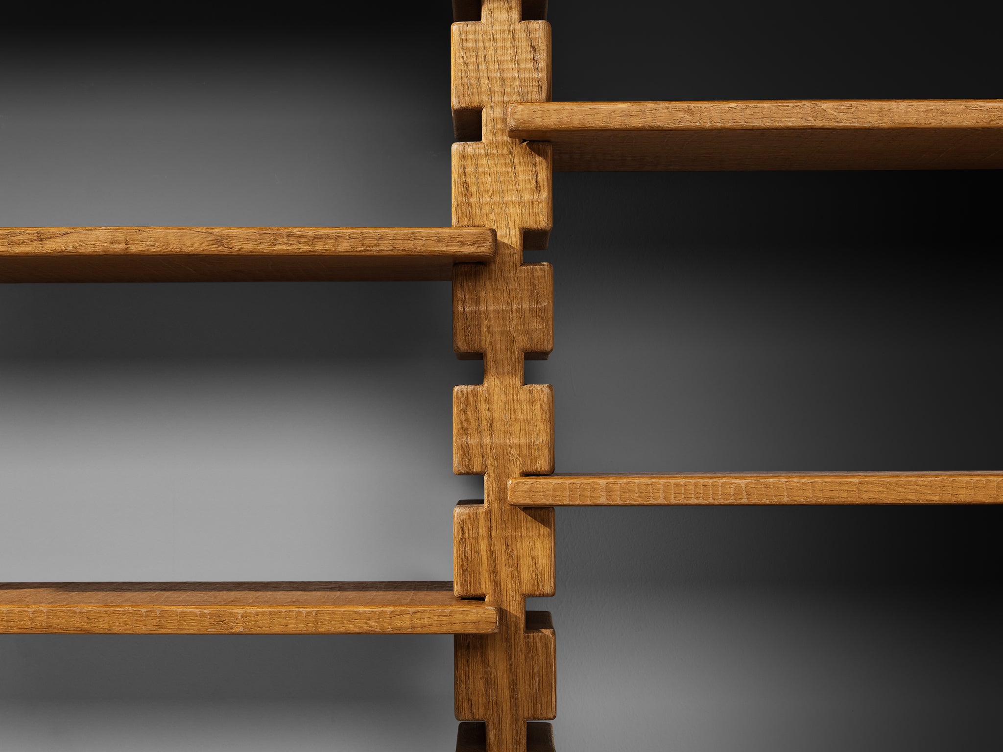 Giuseppe Rivadossi for Officina Rivadossi Highboard with Shelves in Oak Case pieces and storage cabinets Morentz