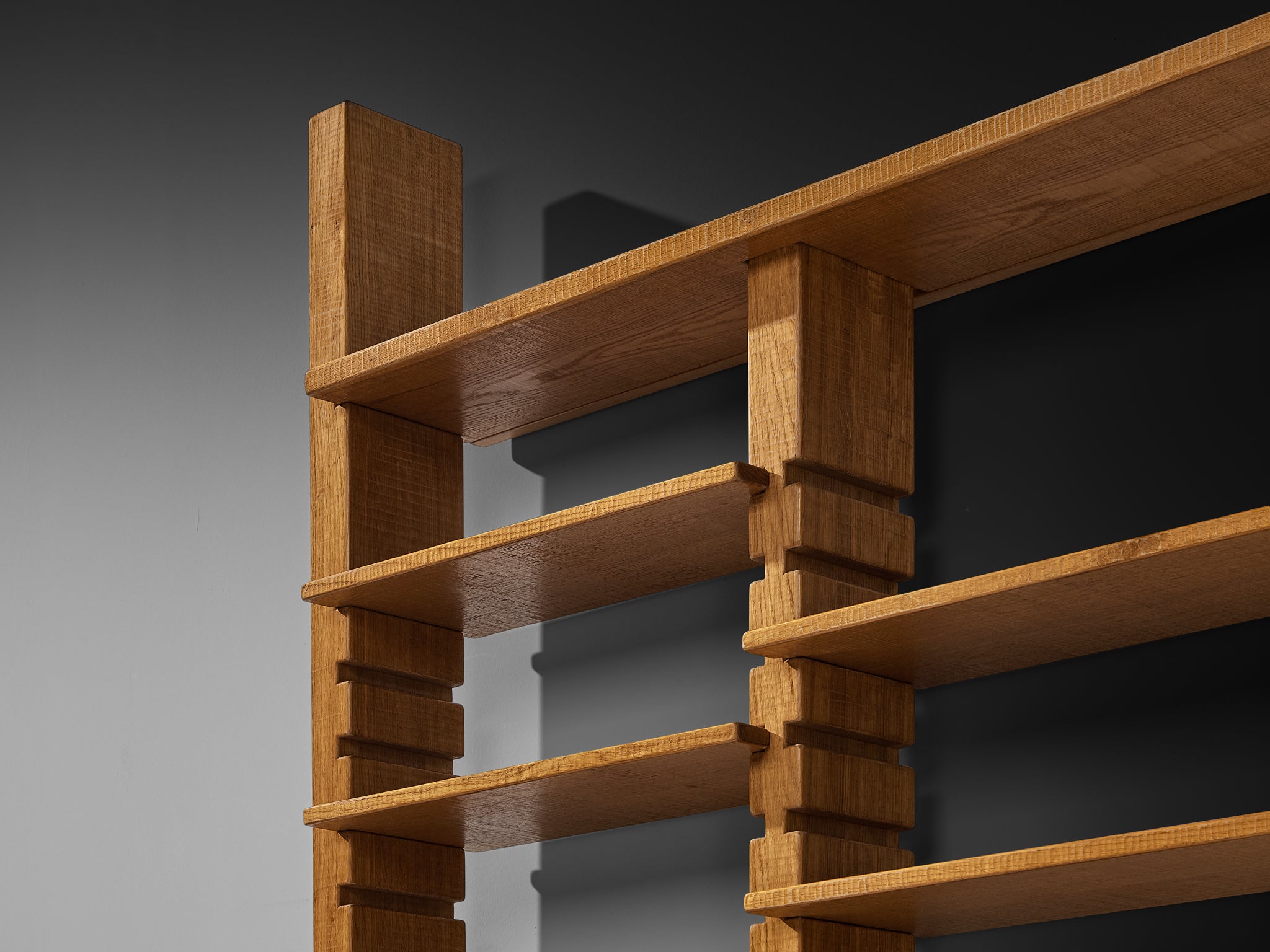 Giuseppe Rivadossi for Officina Rivadossi Highboard with Shelves in Oak Case pieces and storage cabinets Morentz