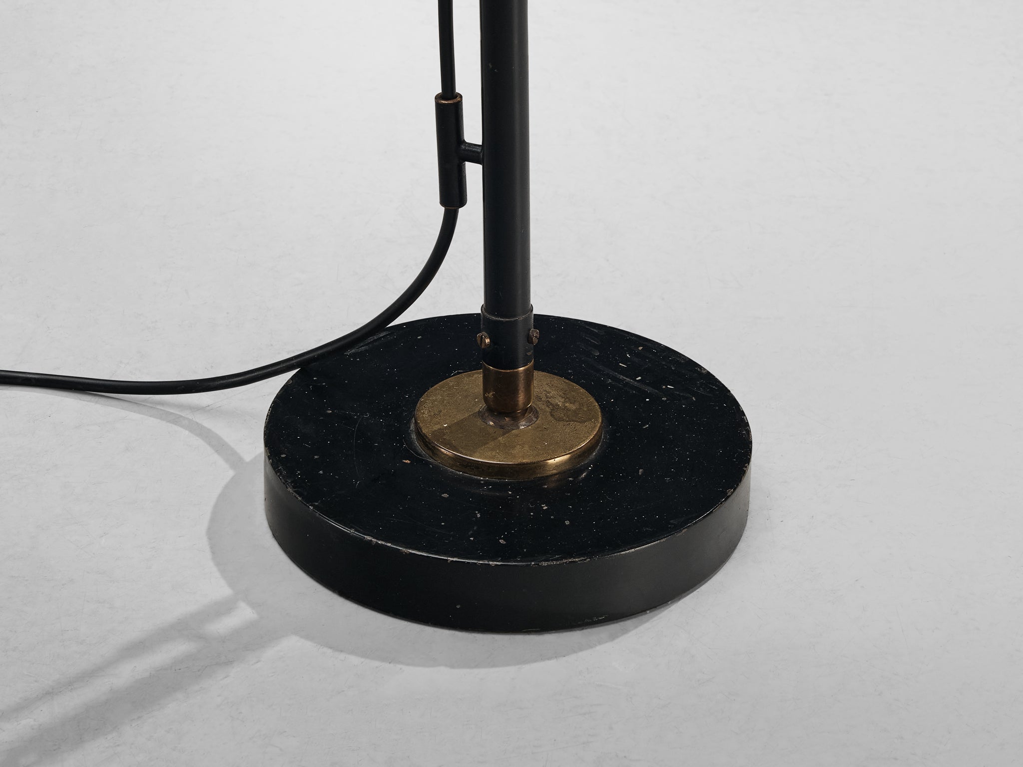 Angelo Ostuni and Renato Forti for O-Luce '201' Floor or Table Lamp in Black Lighting Morentz