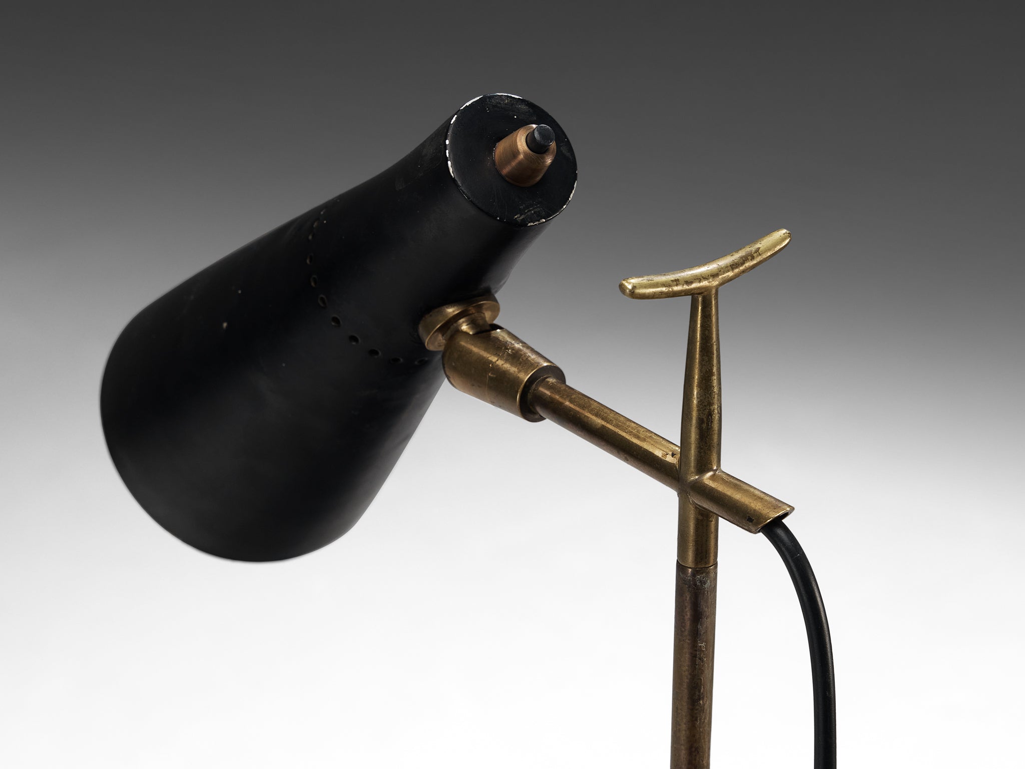 Angelo Ostuni and Renato Forti for O-Luce '201' Floor or Table Lamp in Black Lighting Morentz