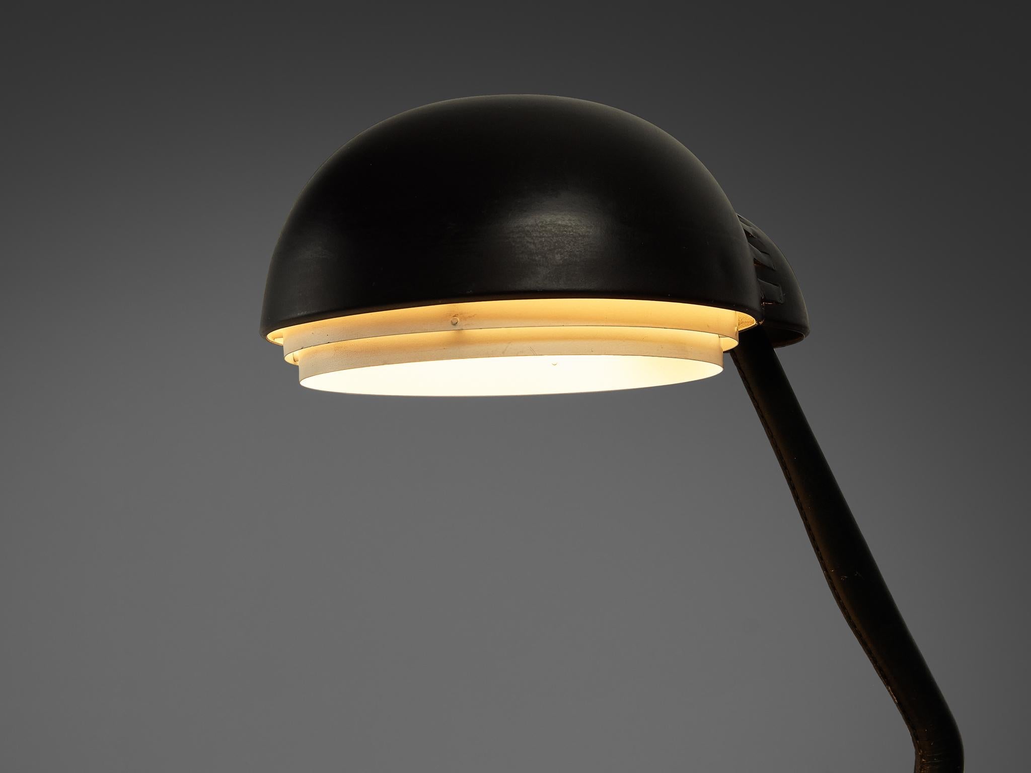 Alvar Aalto for Valaistustyö Ky ‘A704’ Table Lamp in Leather