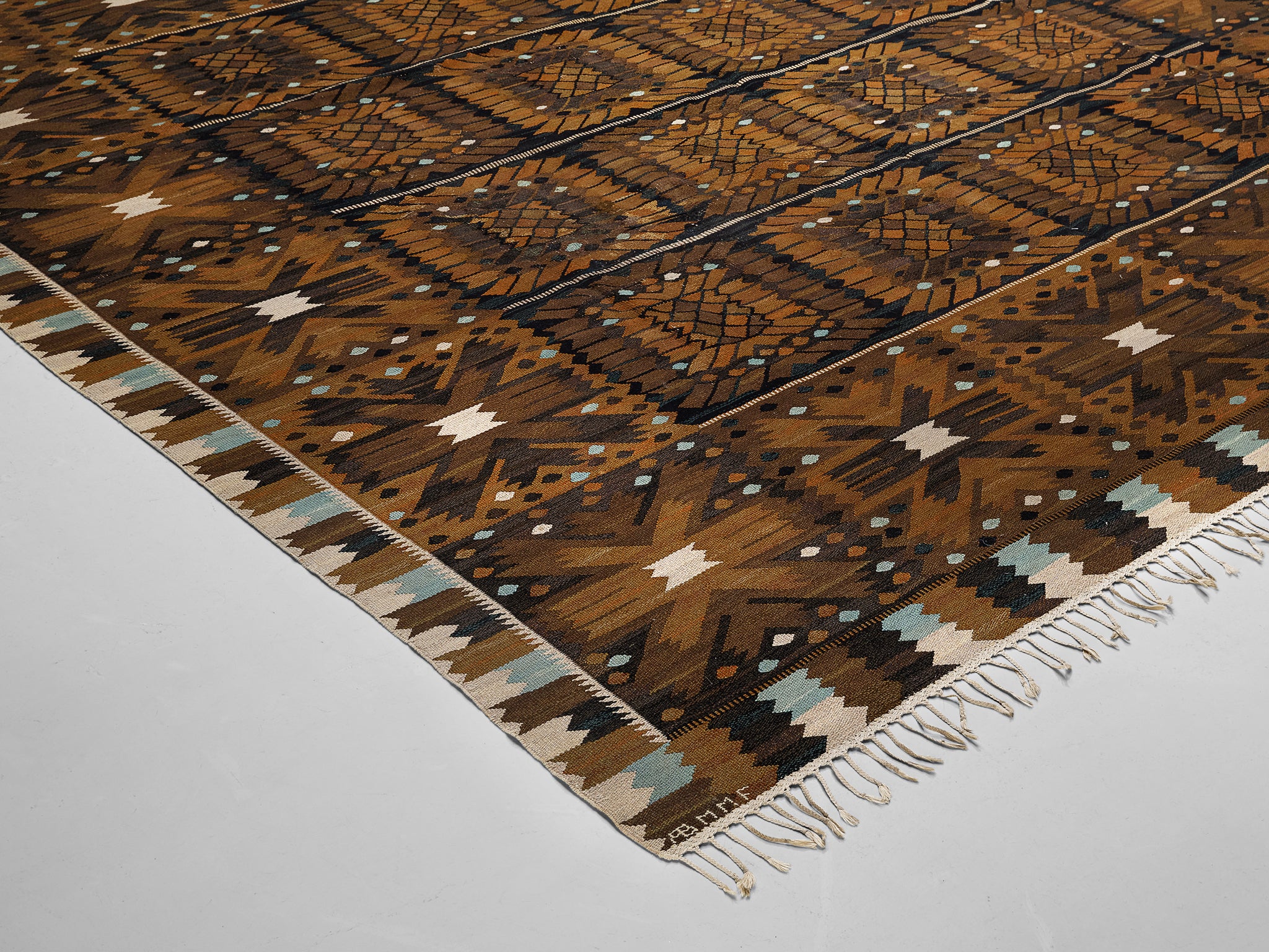 Barbro Nilsson for AB Märta Måås-Fjetterström 'Kryddnejlikan' Carpet in Wool Rugs and Carpets Morentz