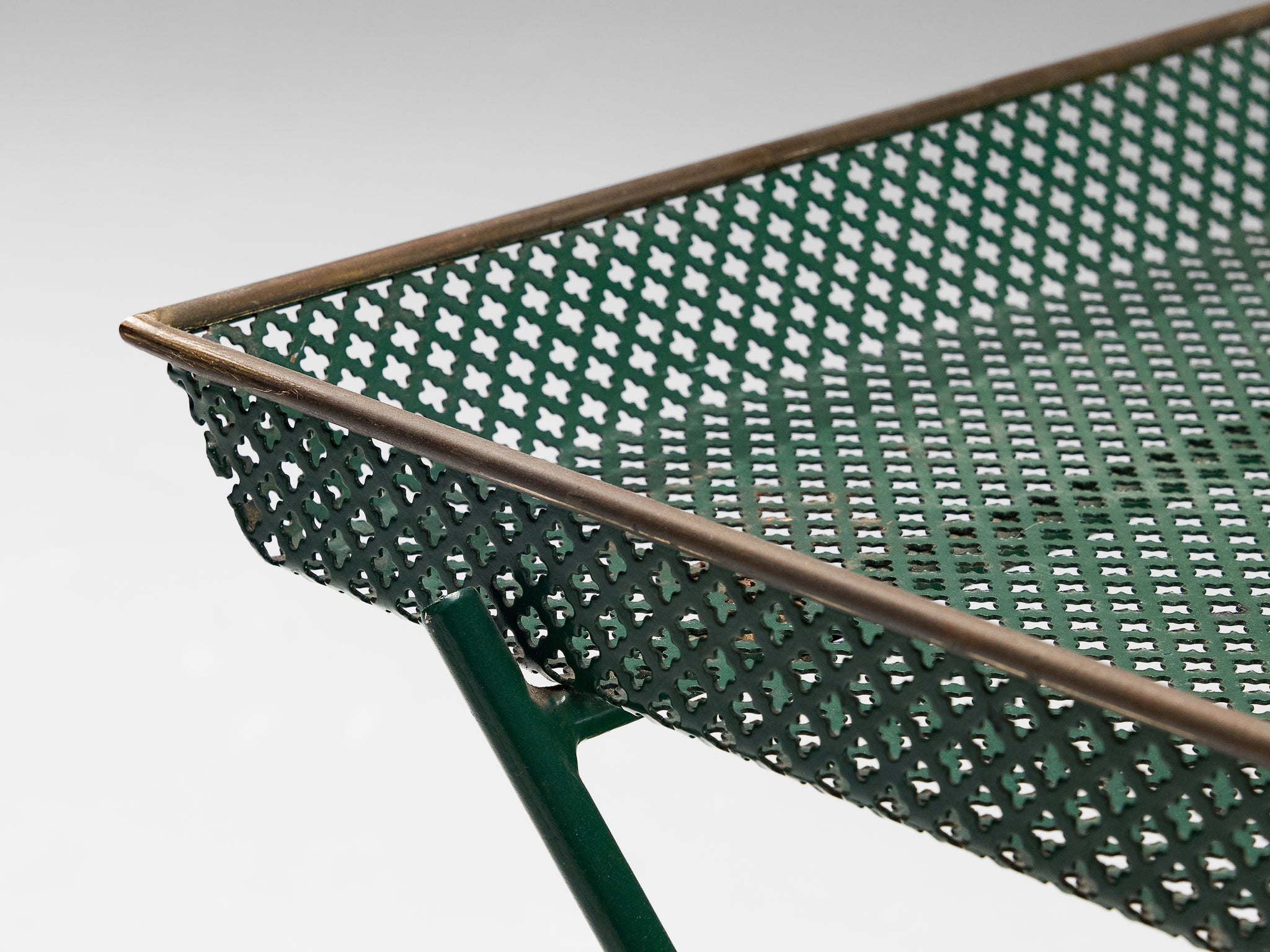 Svenskt Tenn Serving Trolley in Green Lacquered Metal Tables Morentz