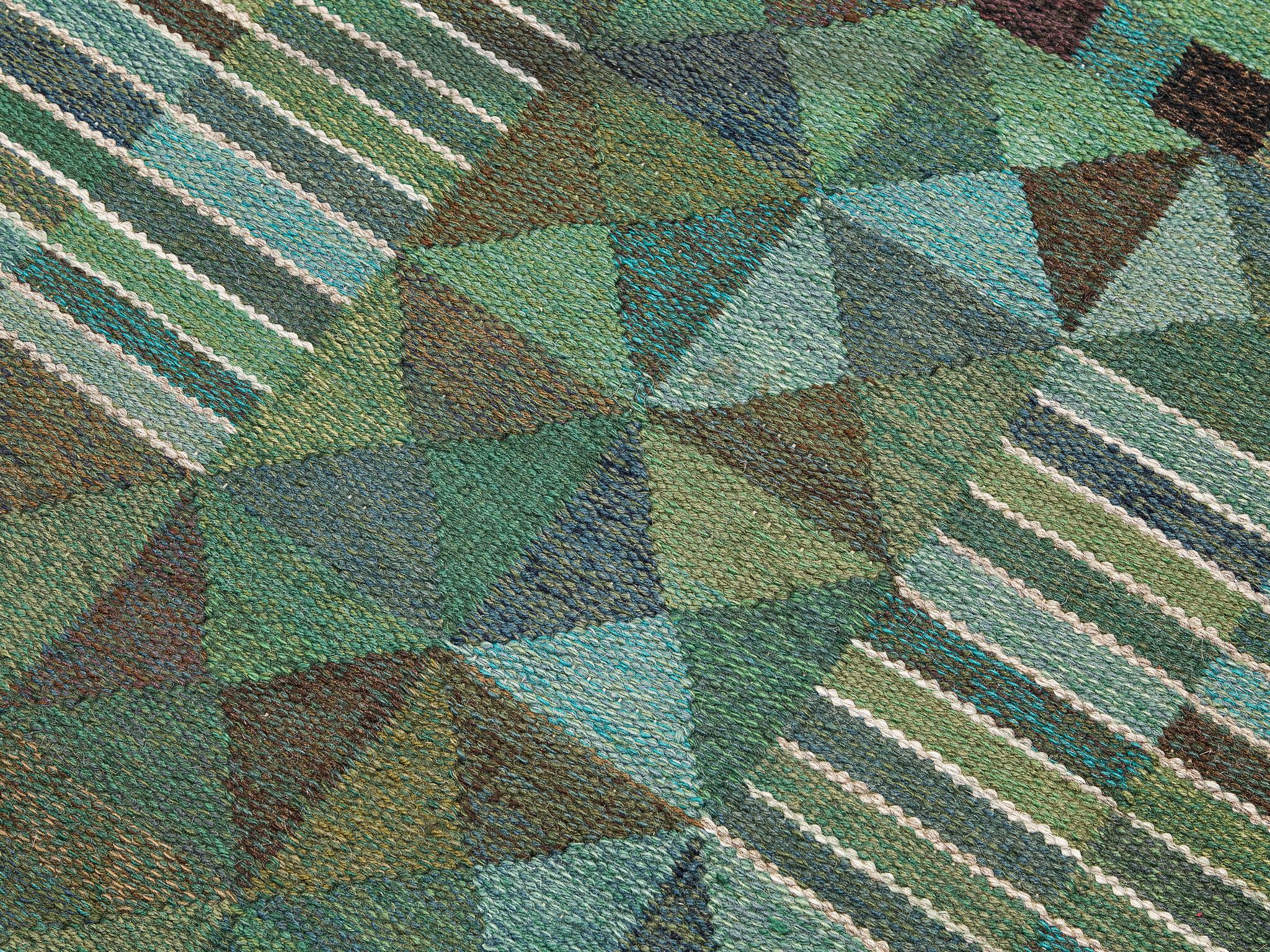 Marianne Richter for Märta Måås-Fjetterström Rubirosa Grön Carpet in Wool