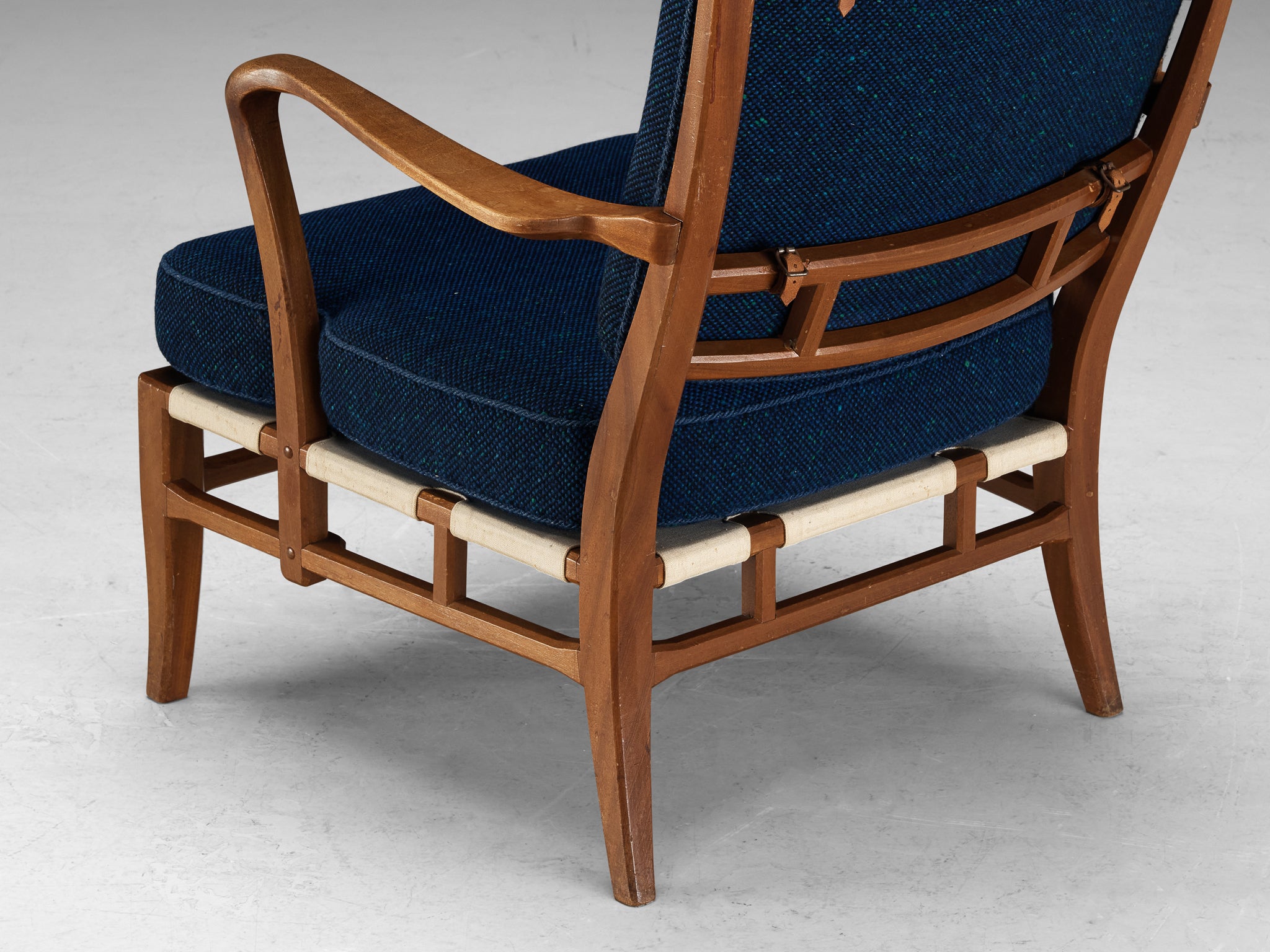 Special Carl-Axel Acking Lounge Chair from Own Home in Mahogany and Wool Seating Morentz