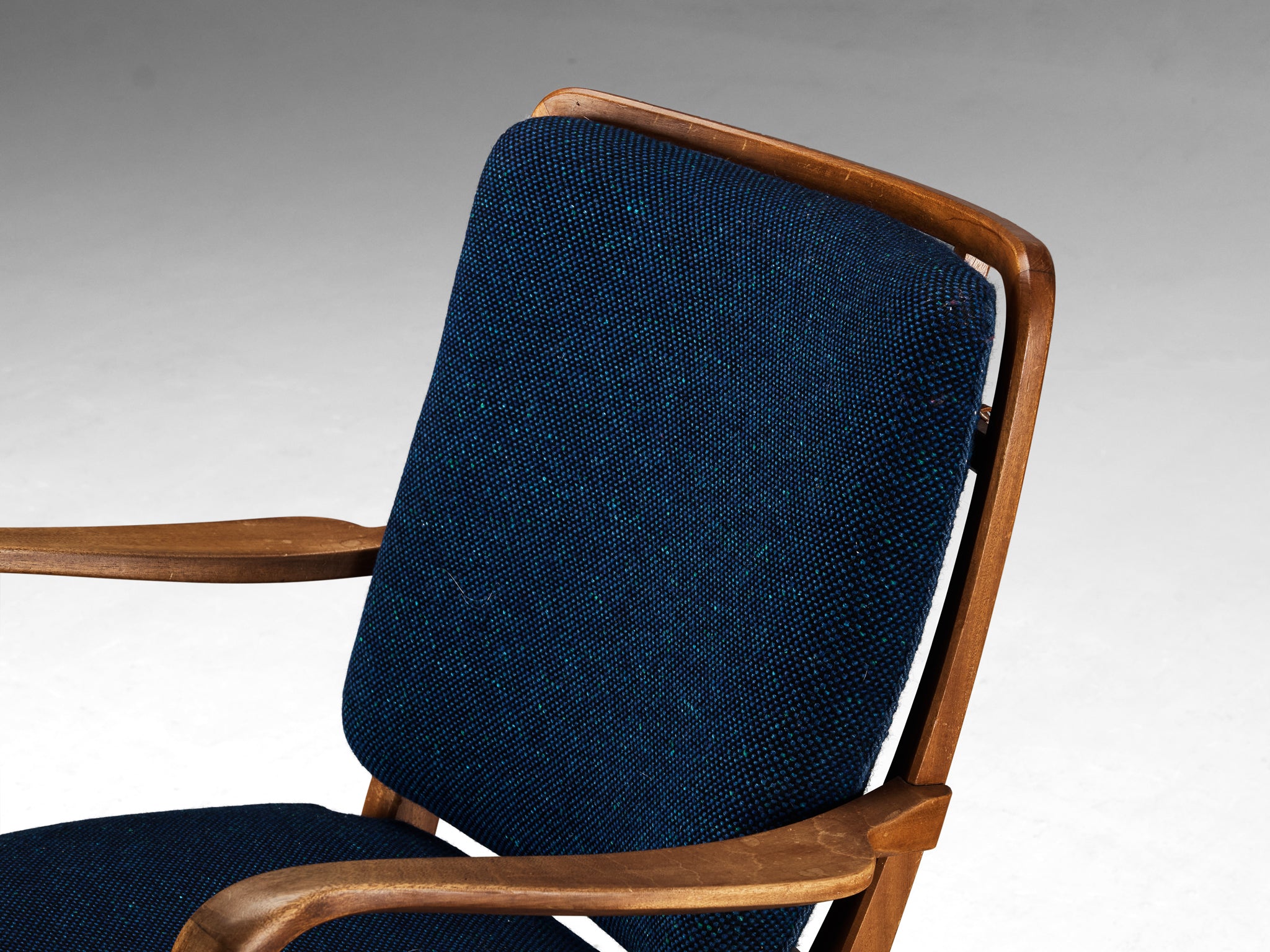 Special Carl-Axel Acking Lounge Chair from Own Home in Mahogany and Wool Seating Morentz