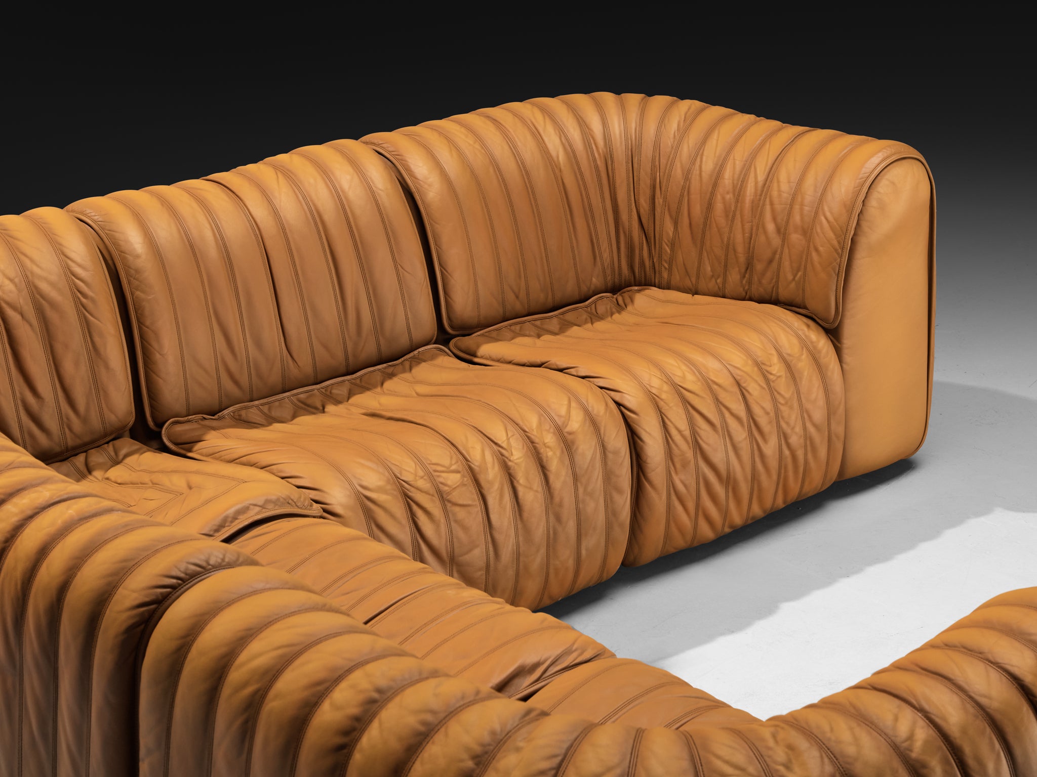 De Sede 'DS-22' Modular Sofa in Caramel Leather