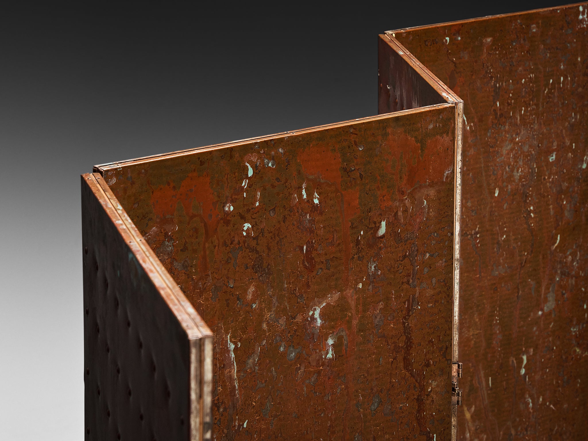 Mats Theselius for Källemo AB Limited Edition 'Rörligt Objekt' Folding Screen in Patinated Copper 88/100