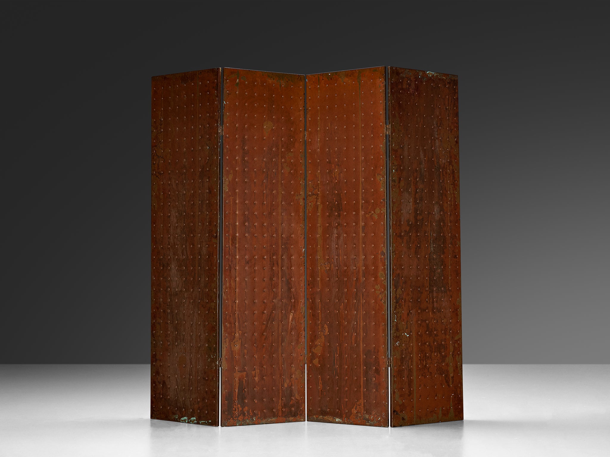 Mats Theselius for Källemo AB Limited Edition 'Rörligt Objekt' Folding Screen in Patinated Copper 30/100 More Furniture and Collectibles Morentz