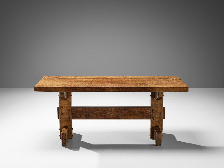 Giuseppe Rivadossi for Officina Rivadossi Dining Table in Oak