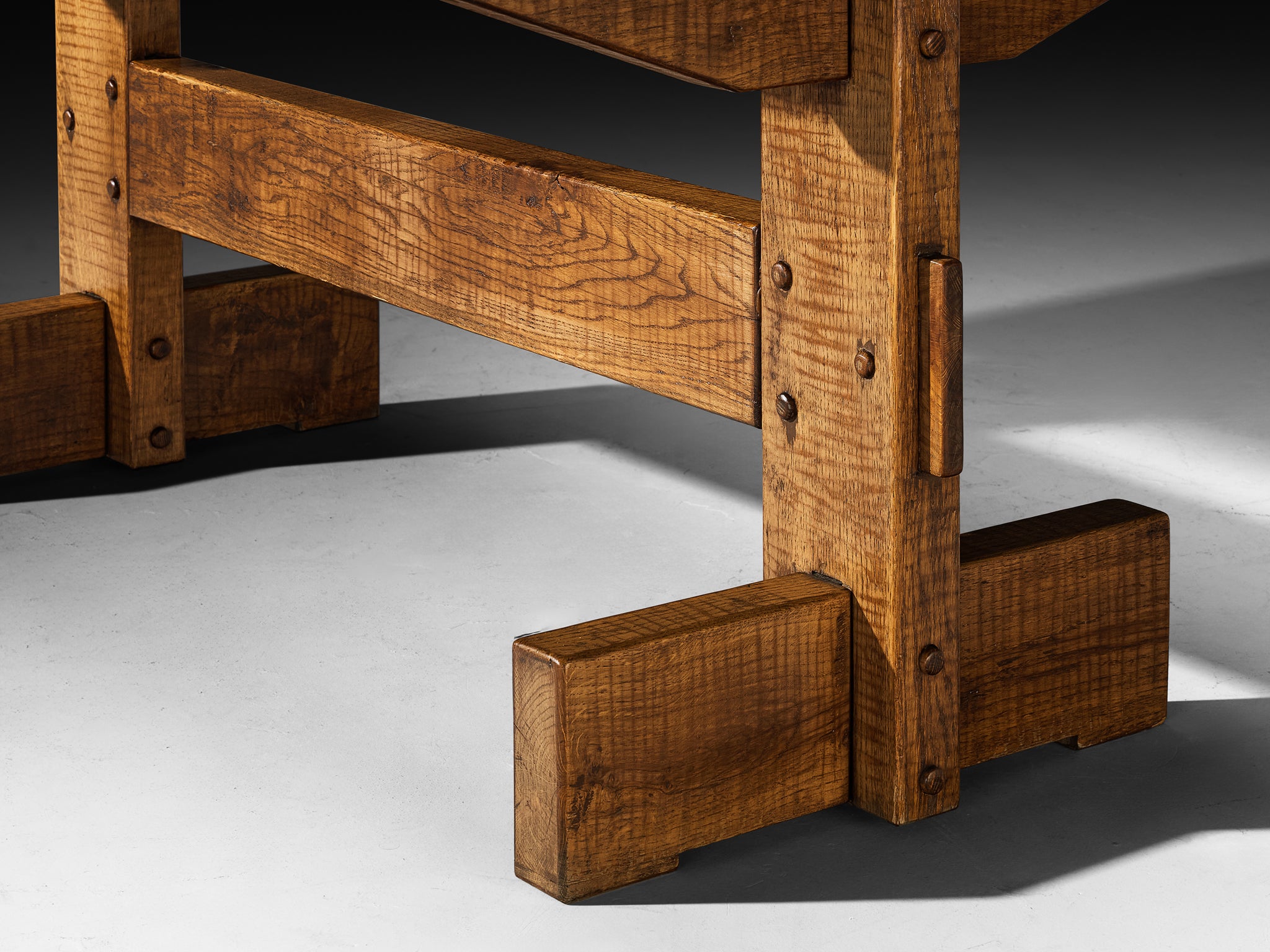 Giuseppe Rivadossi for Officina Rivadossi Dining Table in Oak Tables Morentz