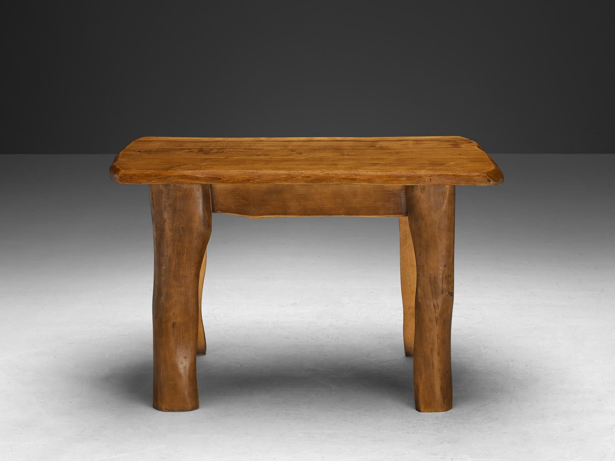 Organic Brutalist Table in Maple
