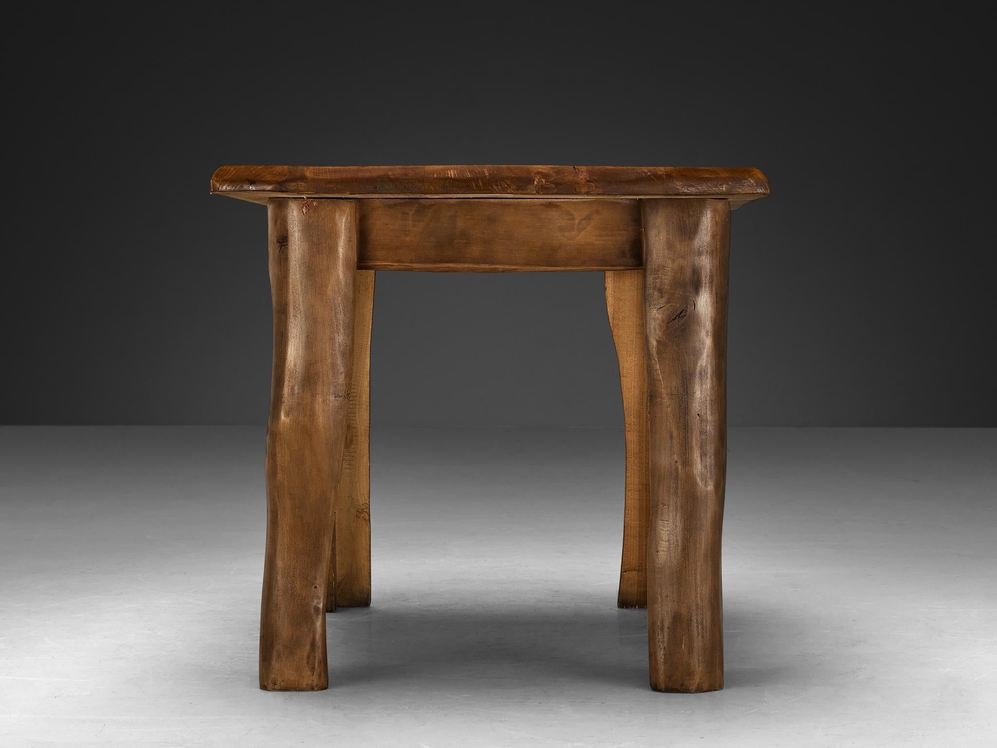 Organic Brutalist Table in Maple