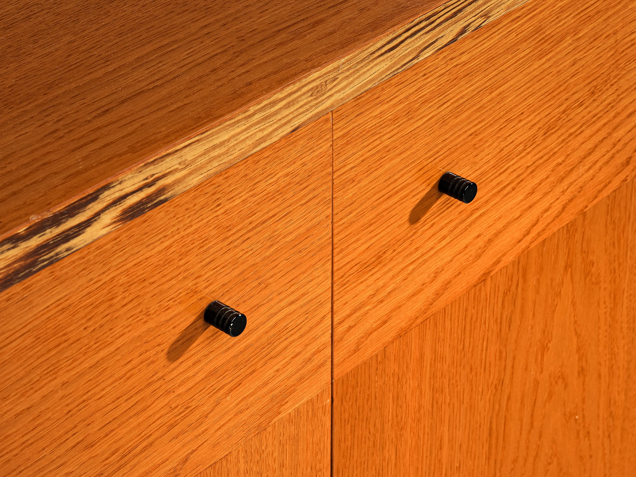 Italian Sideboard with Various Compartments in Wengé and Ash Case pieces and storage cabinets Morentz