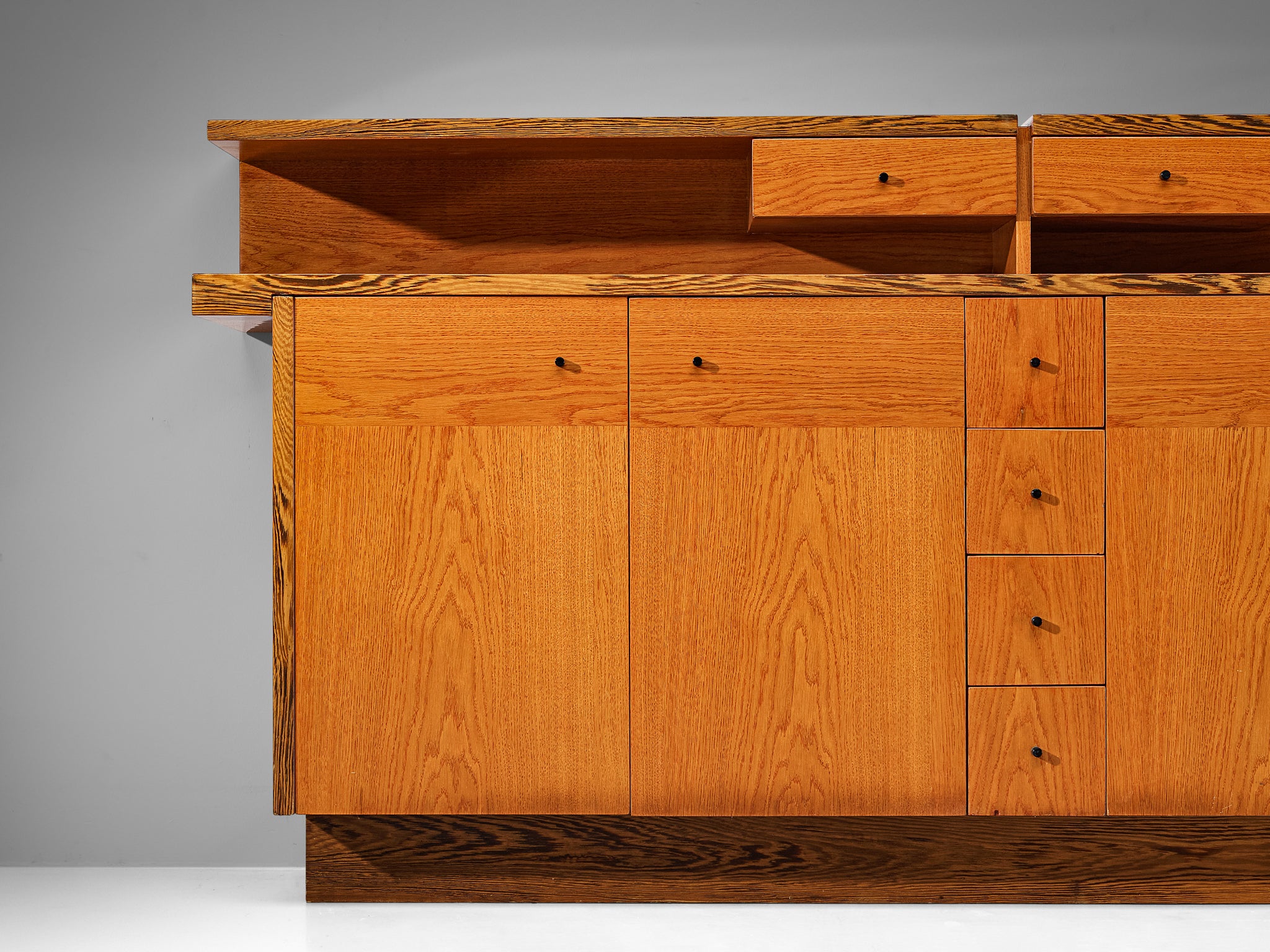 Italian Sideboard with Various Compartments in Wengé and Ash Case pieces and storage cabinets Morentz