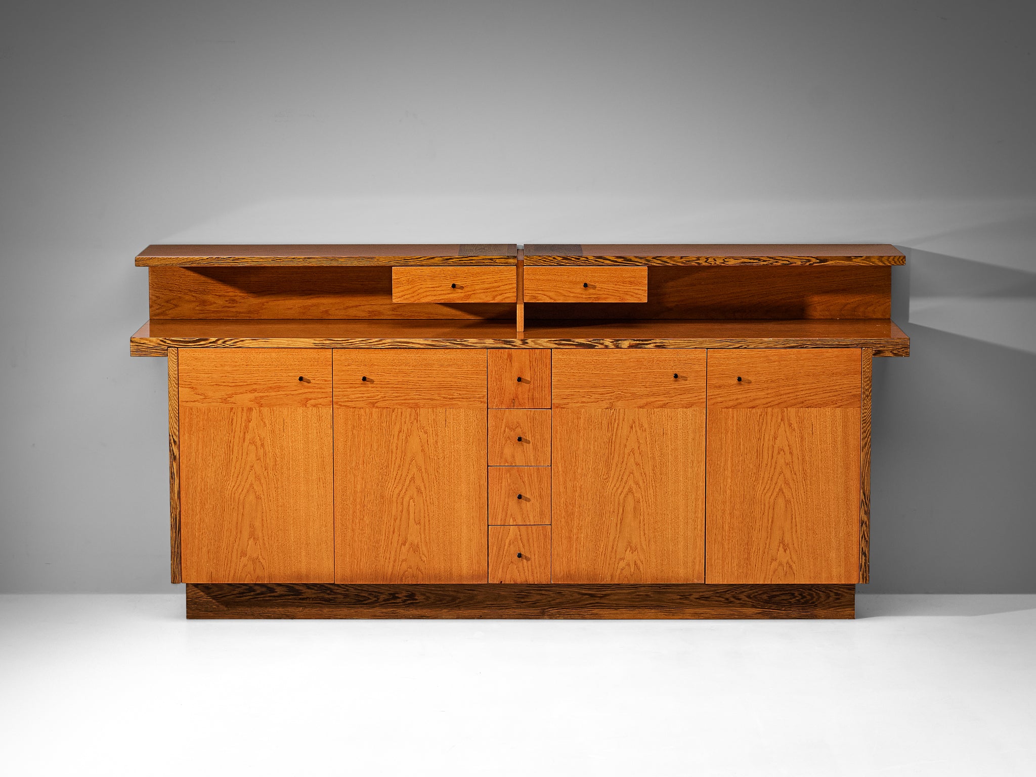 Italian Sideboard with Various Compartments in Wengé and Ash Case pieces and storage cabinets Morentz