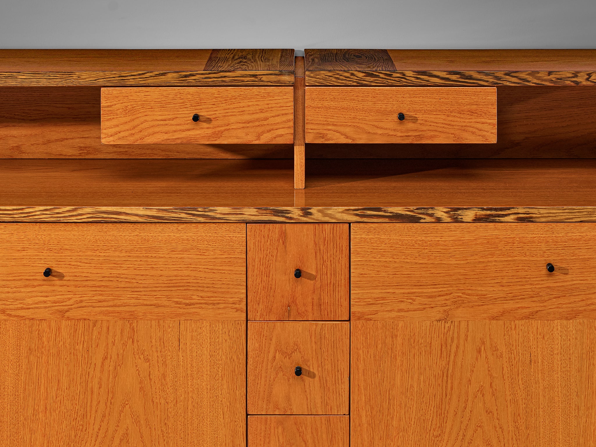 Italian Sideboard with Various Compartments in Wengé and Ash Case pieces and storage cabinets Morentz