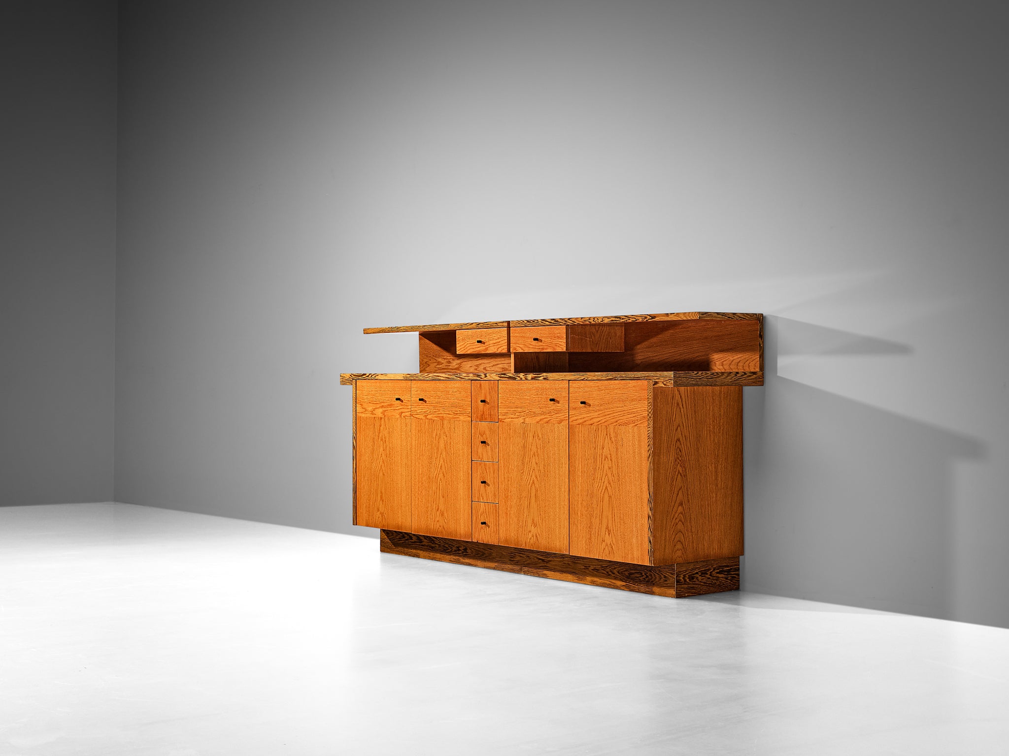 Italian Sideboard with Various Compartments in Wengé and Ash Case pieces and storage cabinets Morentz