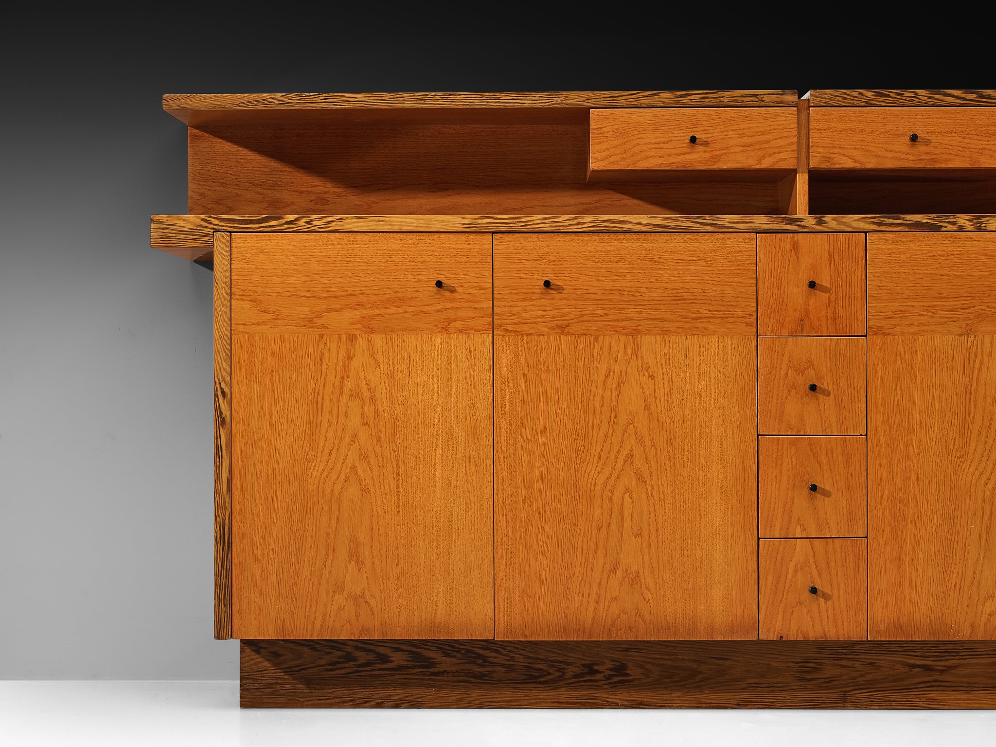 Italian Sideboard with Various Compartments in Wengé and Ash Case pieces and storage cabinets Morentz
