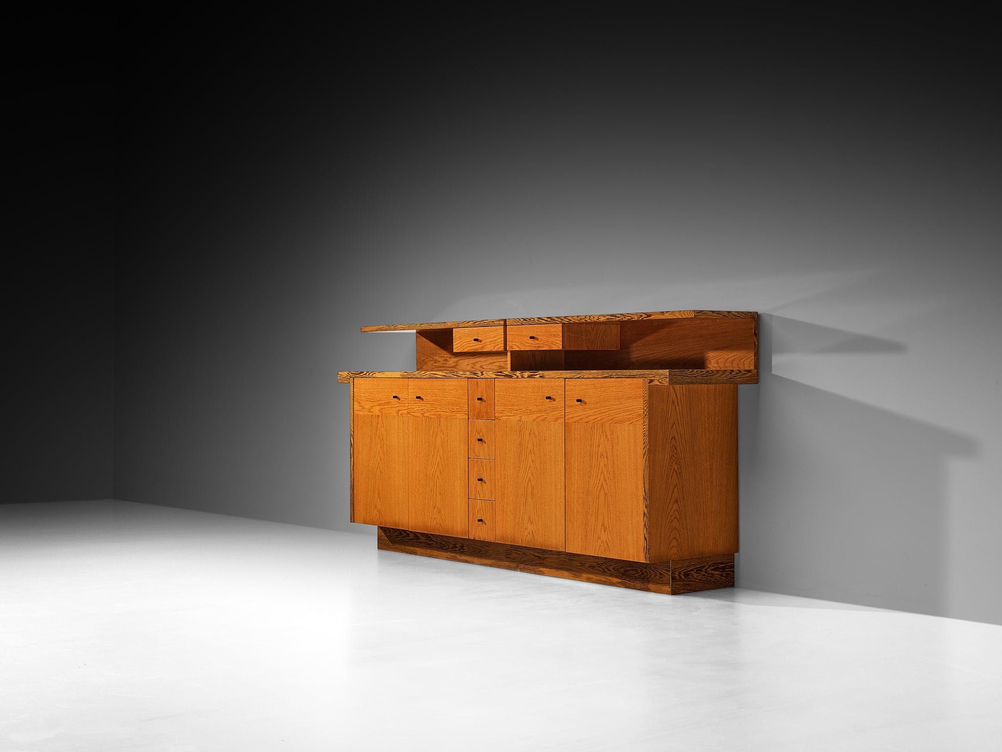 Italian Sideboard with Various Compartments in Wengé and Ash Case pieces and storage cabinets Morentz
