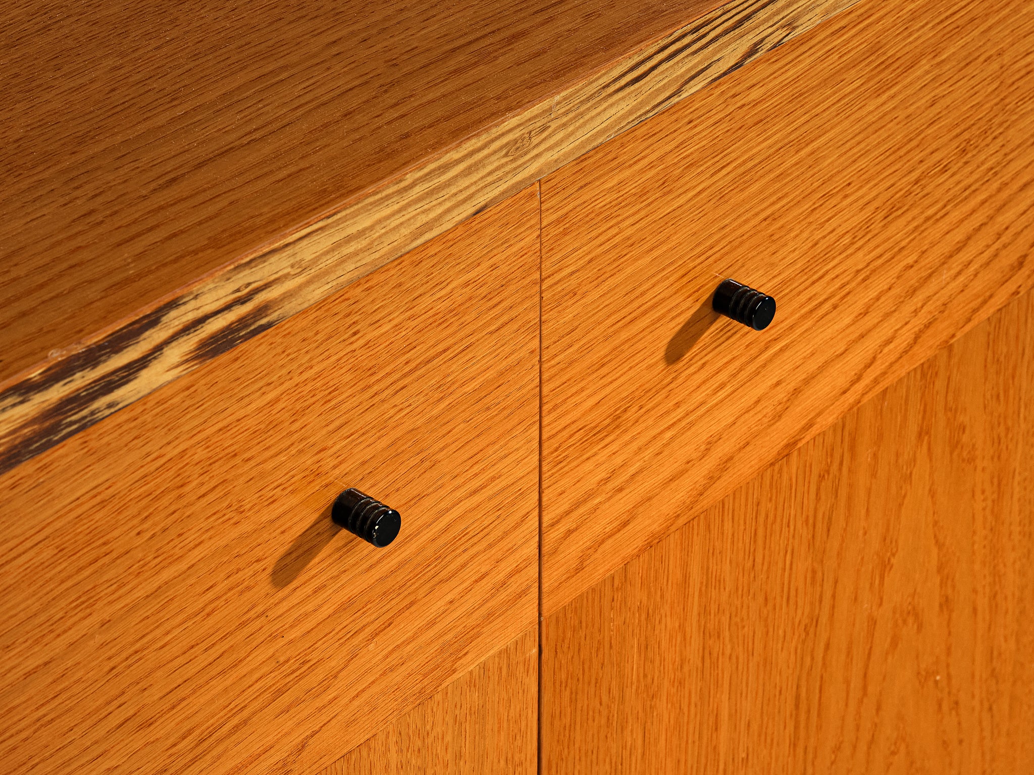 Italian Sideboard with Various Compartments in Wengé and Ash Case pieces and storage cabinets Morentz