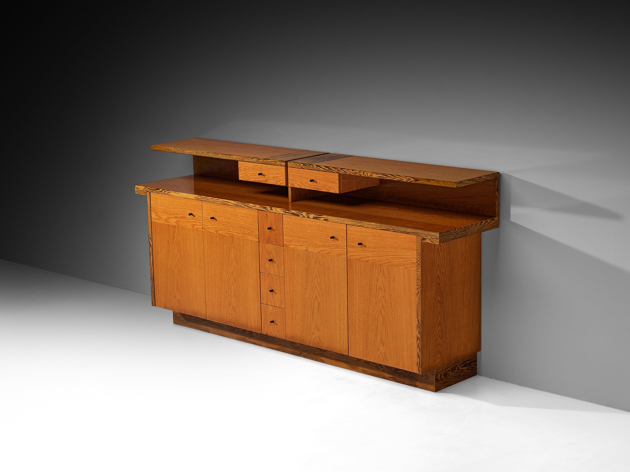 Italian Sideboard with Various Compartments in Wengé and Ash Case pieces and storage cabinets Morentz