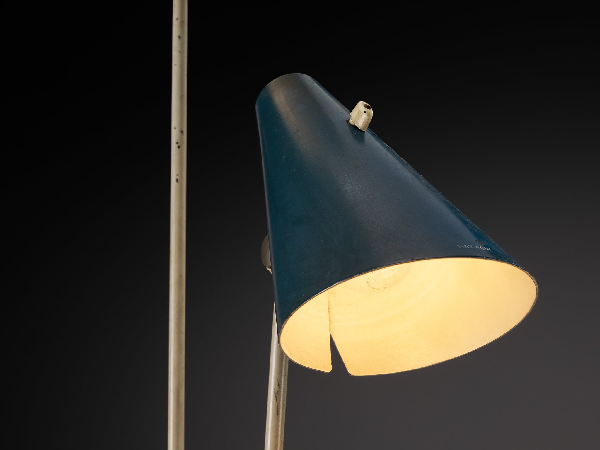 Rare Hans Bergström for Ateljé Lyktan Two-Armed Floor Lamp with Cocoon Shade Lighting Morentz