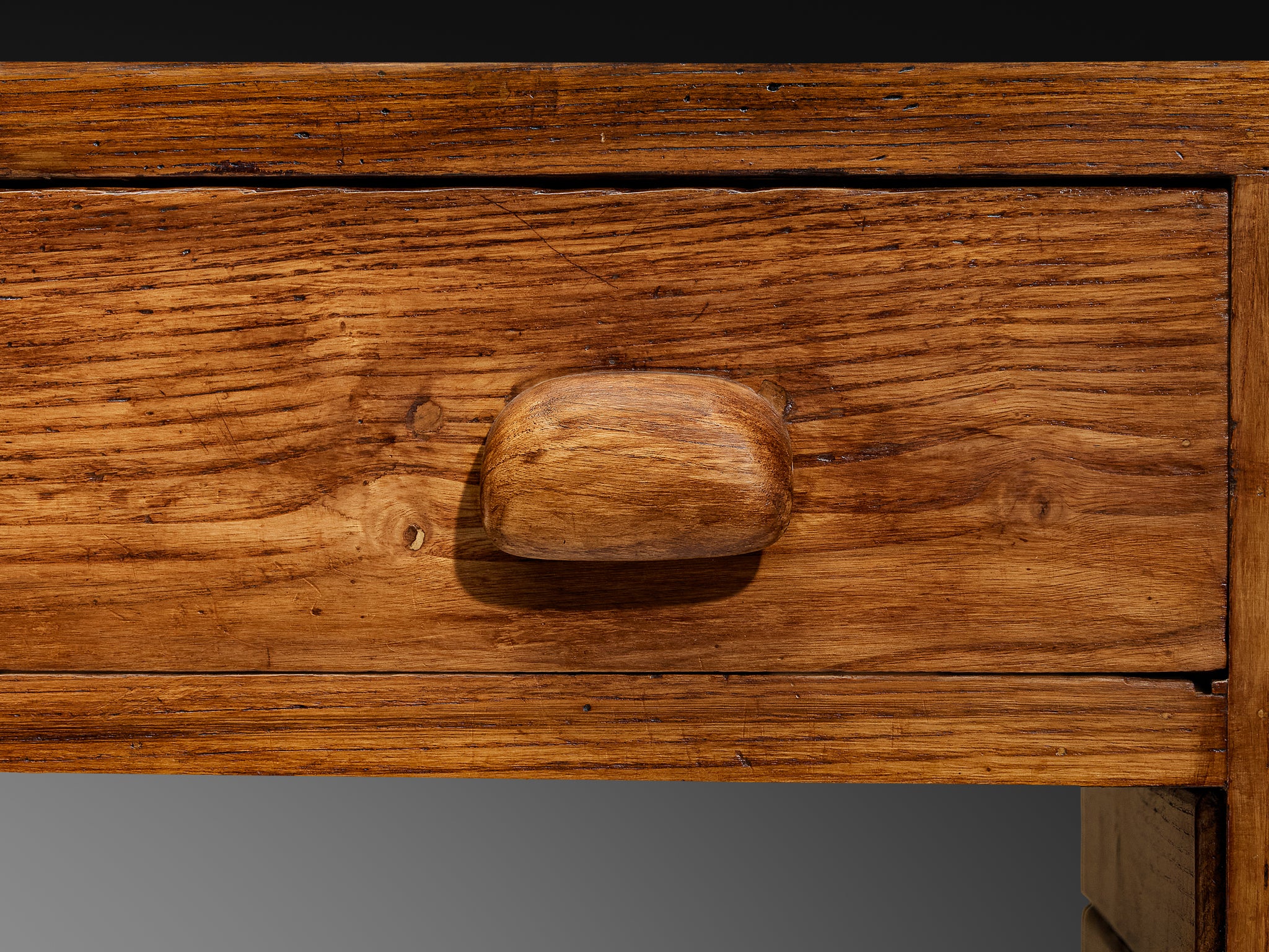 1940s Italian Writing Desk in Ash and Brass