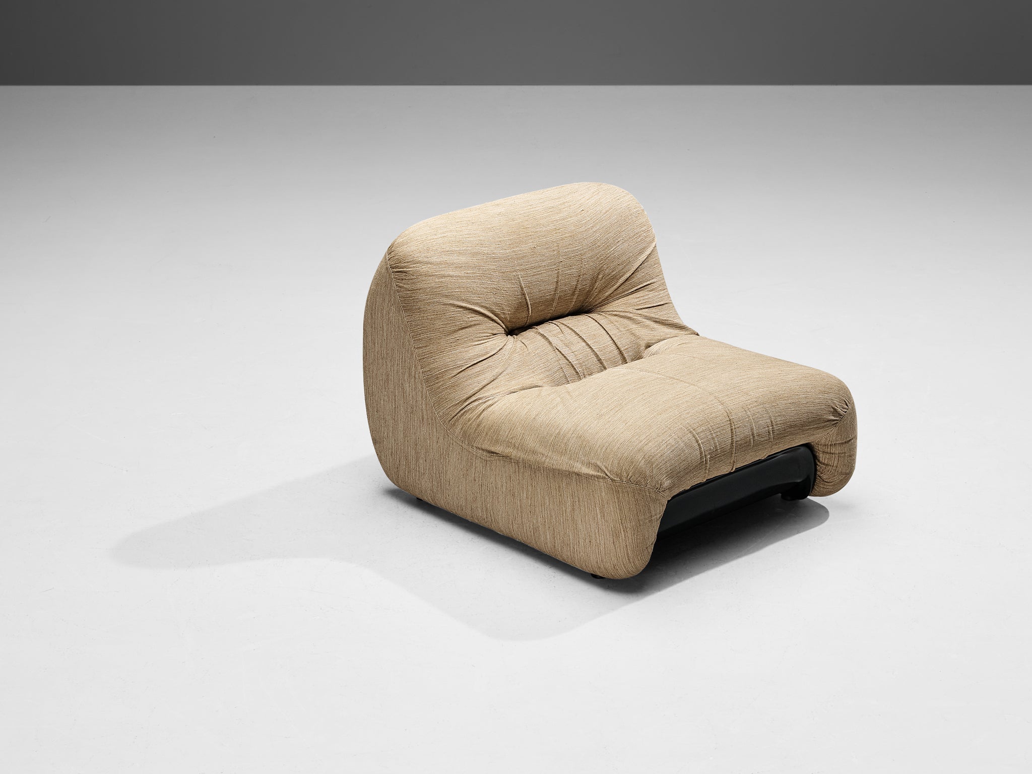 Diego Mattu for 1P Pair of 'Malù' Lounge Chairs in Beige Upholstery seating Morentz