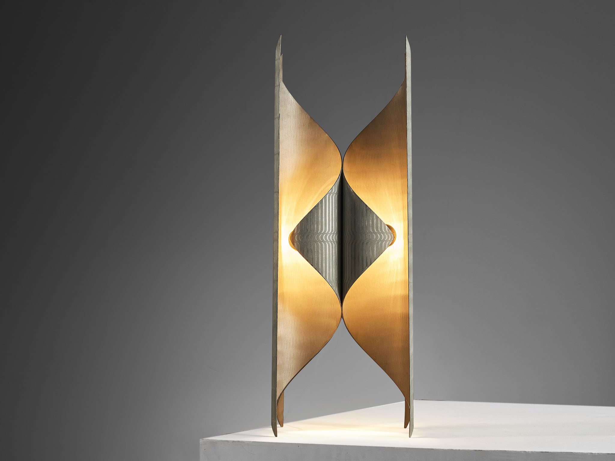 Lorenzo Burchiellaro Large Sculptural Lamp in Metal