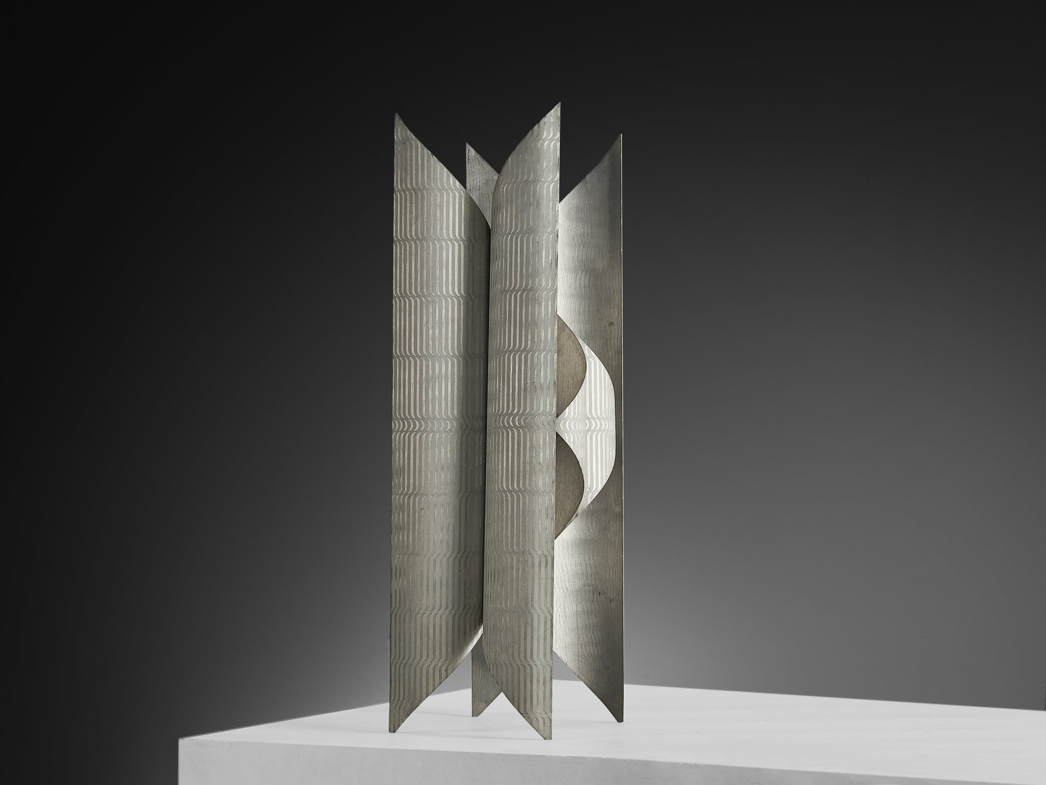 Lorenzo Burchiellaro Large Sculptural Lamp in Metal Lighting Morentz