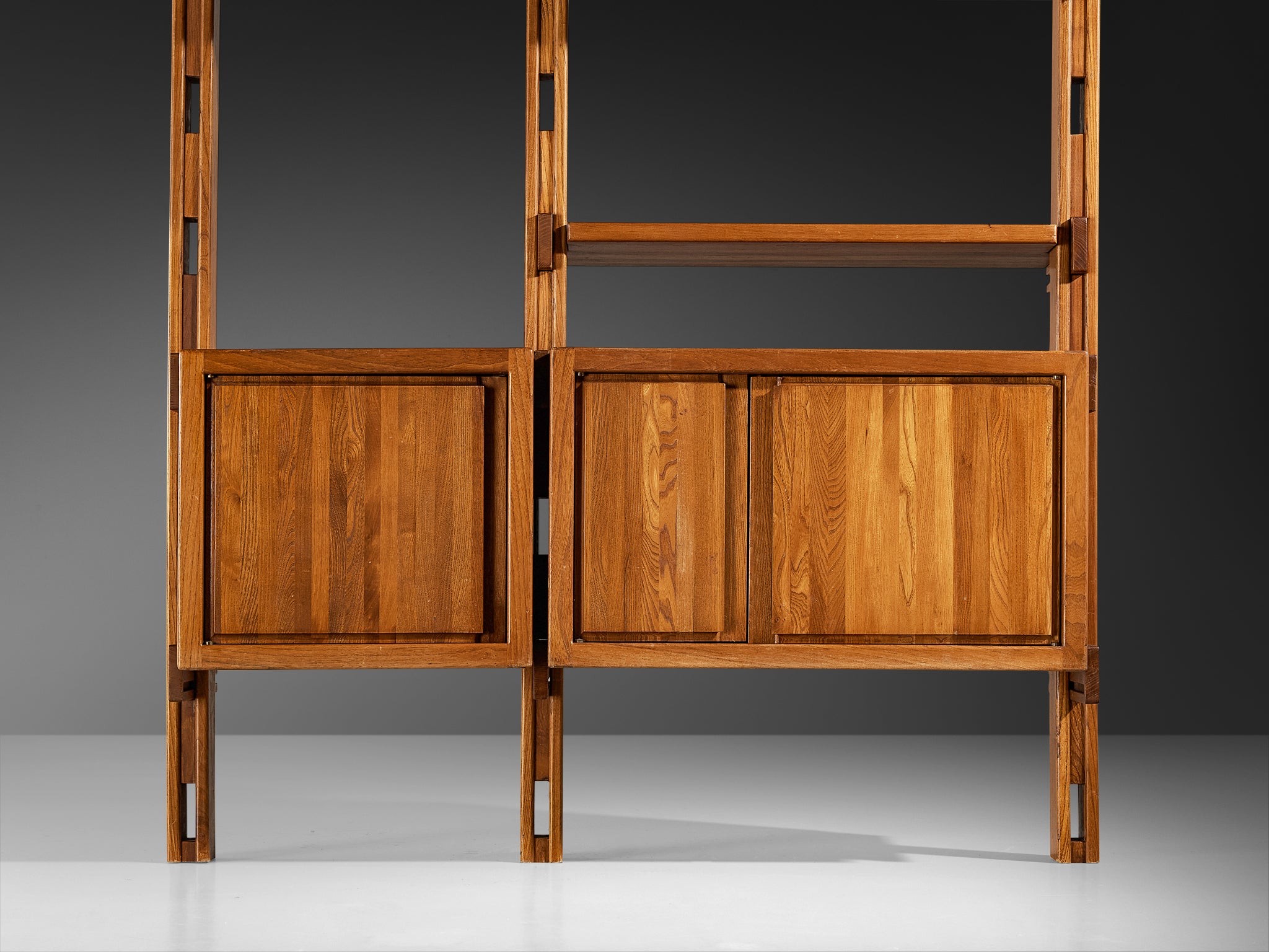 Galerie L'Orme Modular Wall Unit in Solid Elm