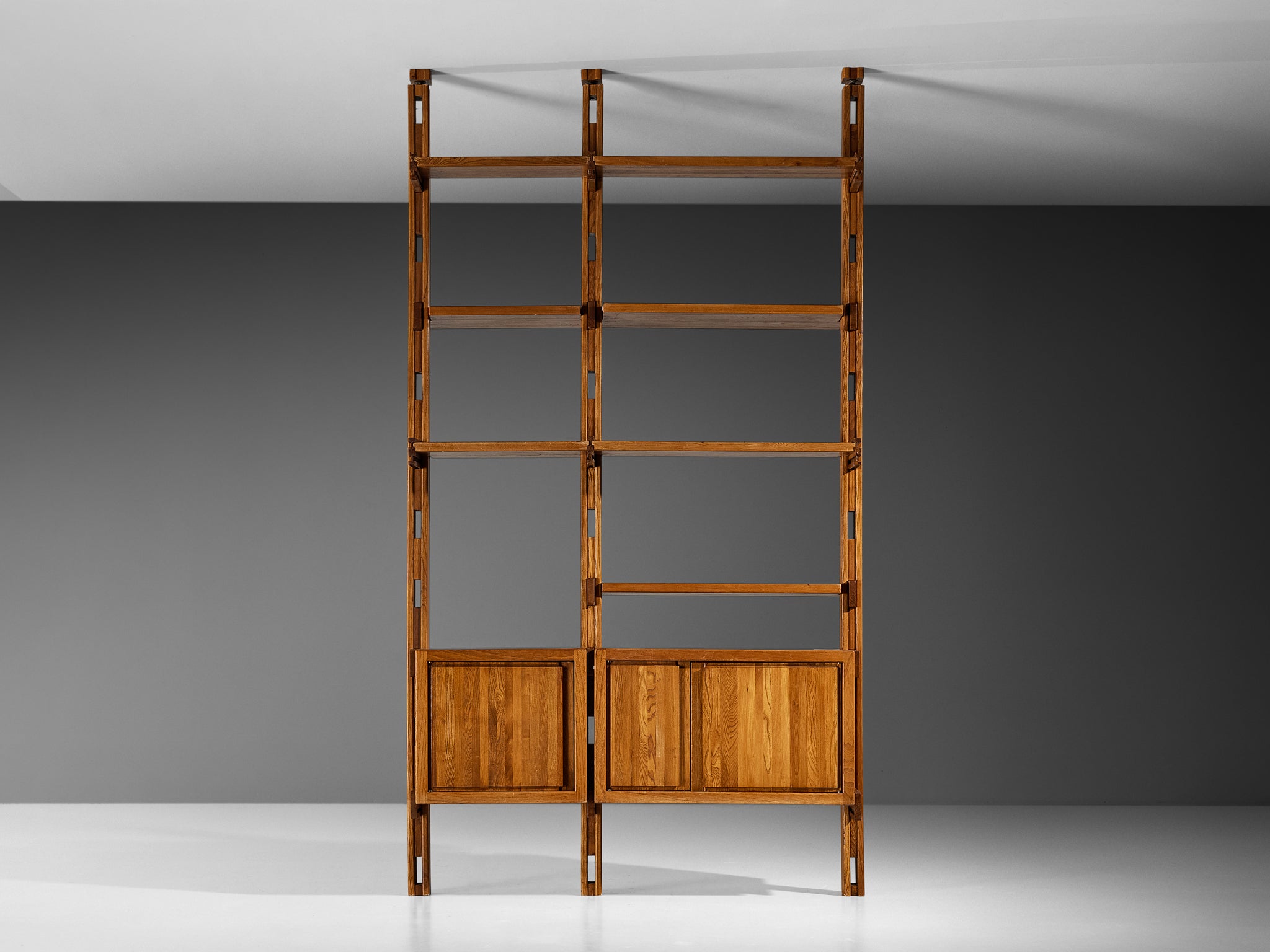 Galerie L'Orme Modular Wall Unit in Solid Elm