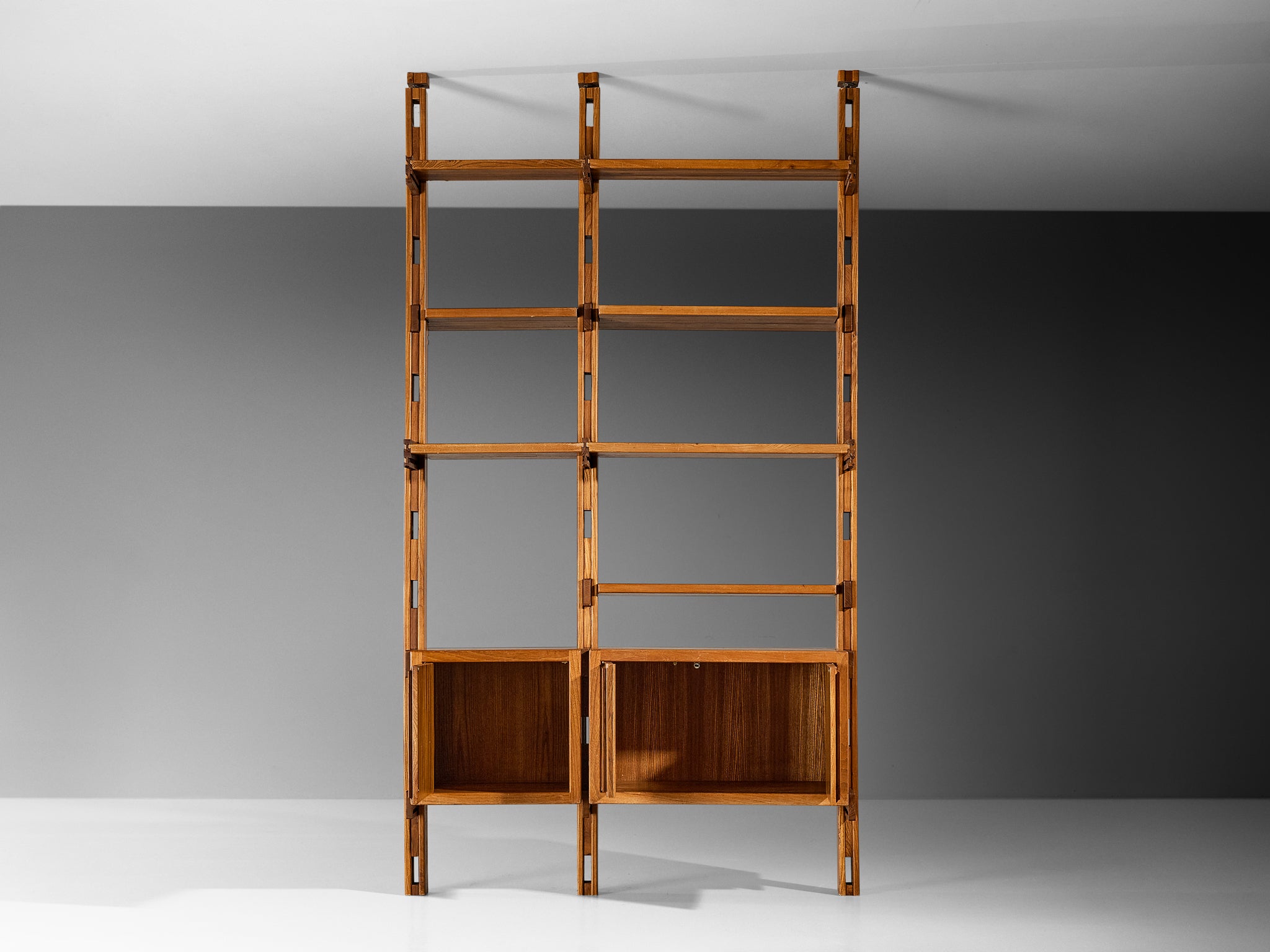 Galerie L'Orme Modular Wall Unit in Solid Elm
