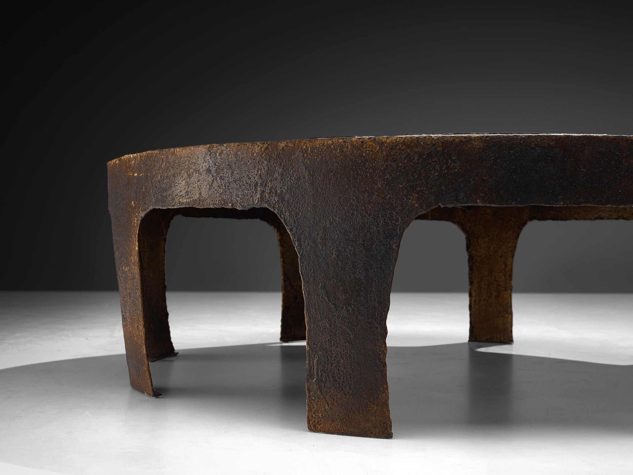 Pia Manu Hand Crafted Coffee Table with Natural Stone Mosaic and Iron Tables Morentz