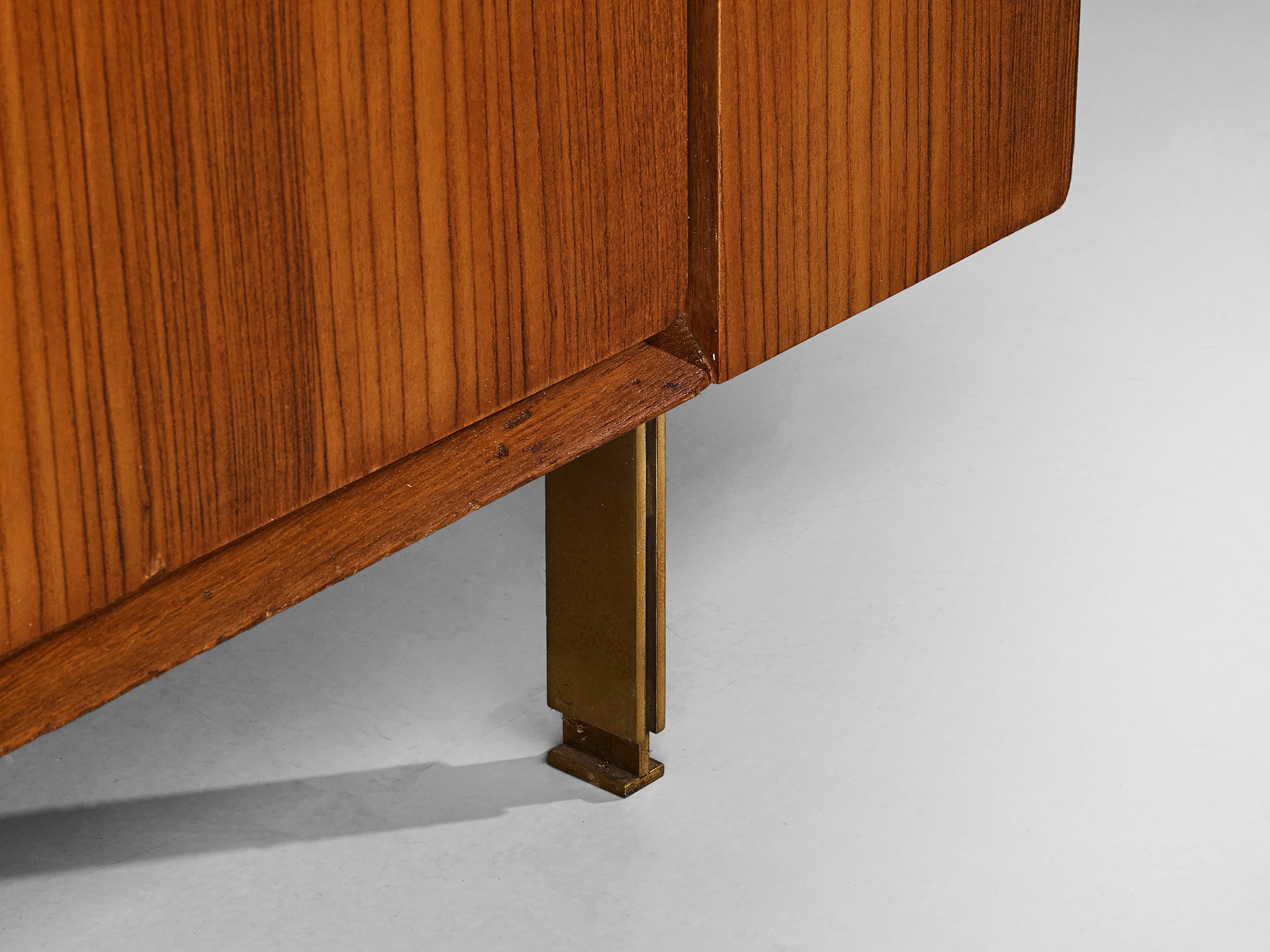 Large Italian Wardrobe in Teak with Brass Details Case pieces and storage cabinets Morentz