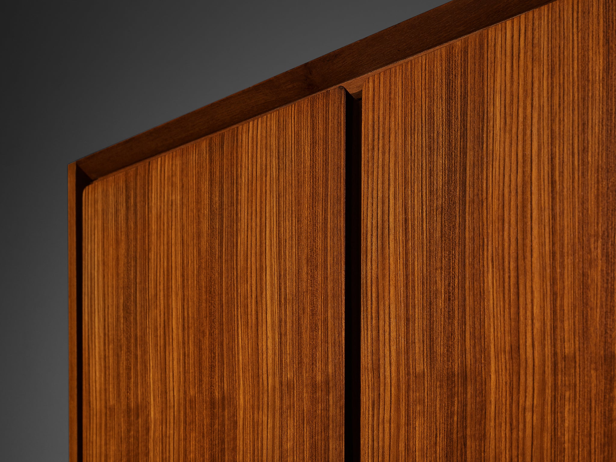 Large Italian Wardrobe in Teak with Brass Details Case pieces and storage cabinets Morentz