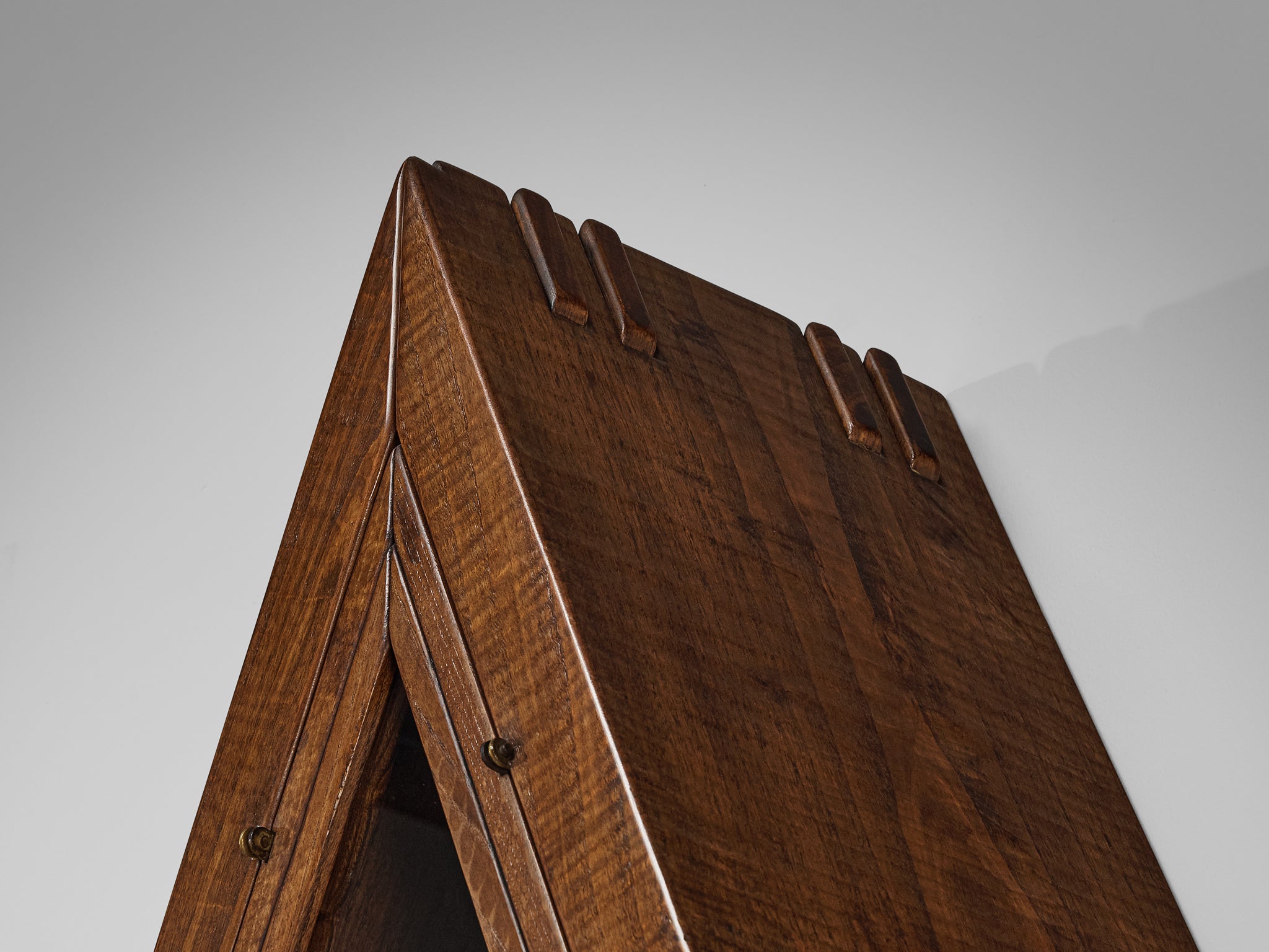 Giuseppe Rivadossi Pyramid Shaped Cabinet in Chestnut 8.2 feet Case pieces and storage cabinets Morentz