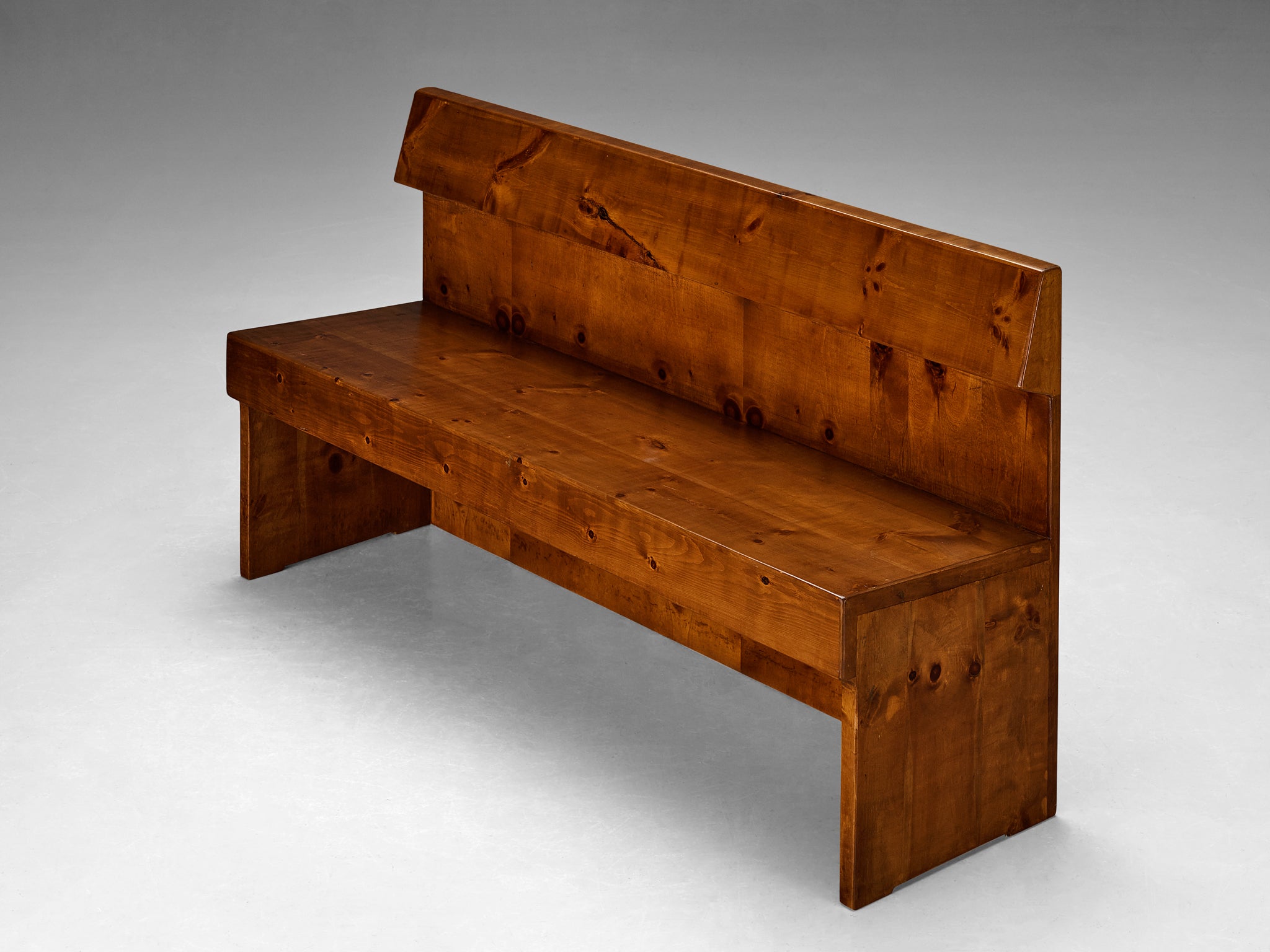 Giuseppe Rivadossi Monumental Bench in Pine Seating Morentz