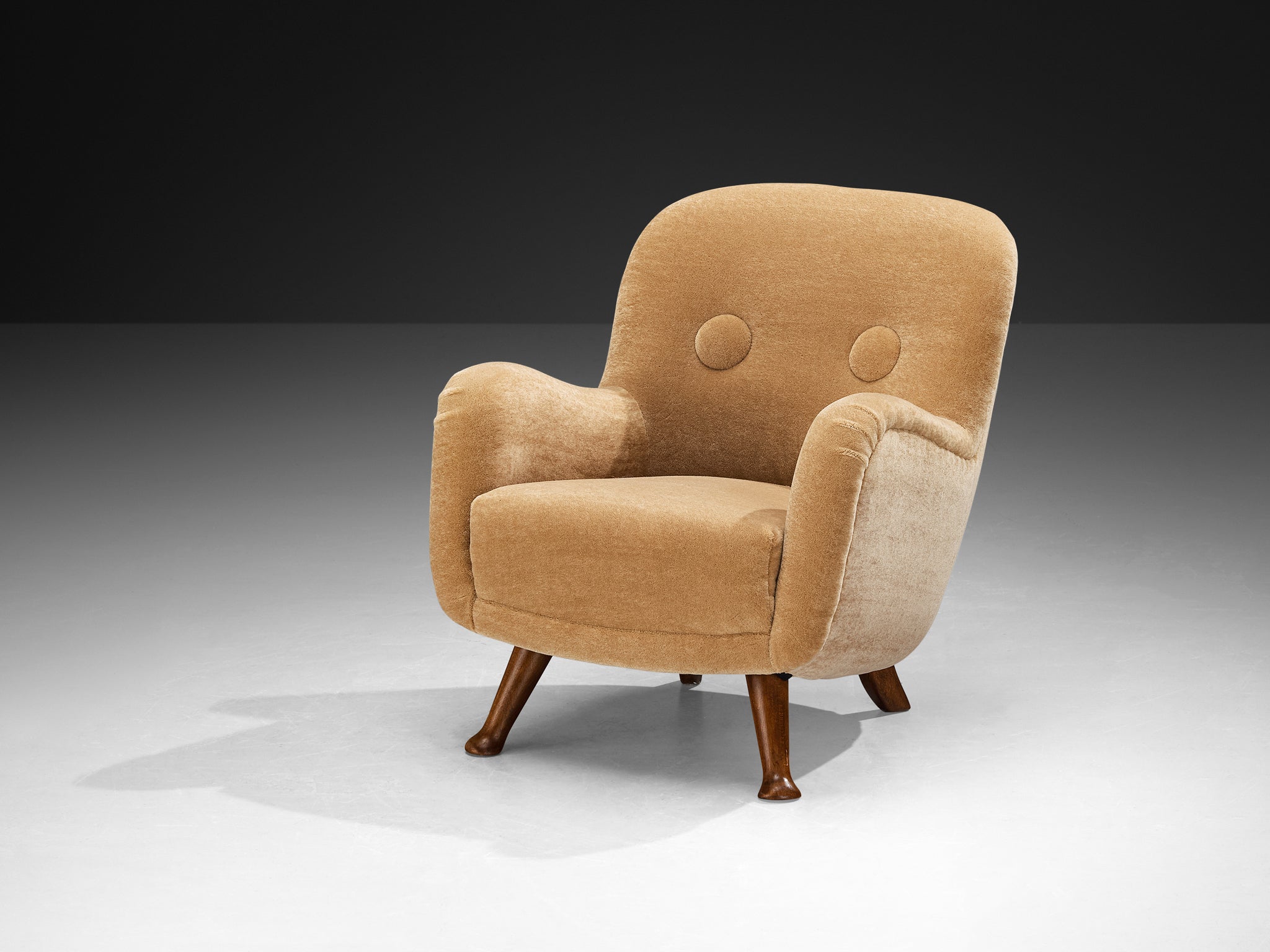Berga Mobler Lounge Chairs in Pierre Frey Teddy Mohair Seating Morentz
