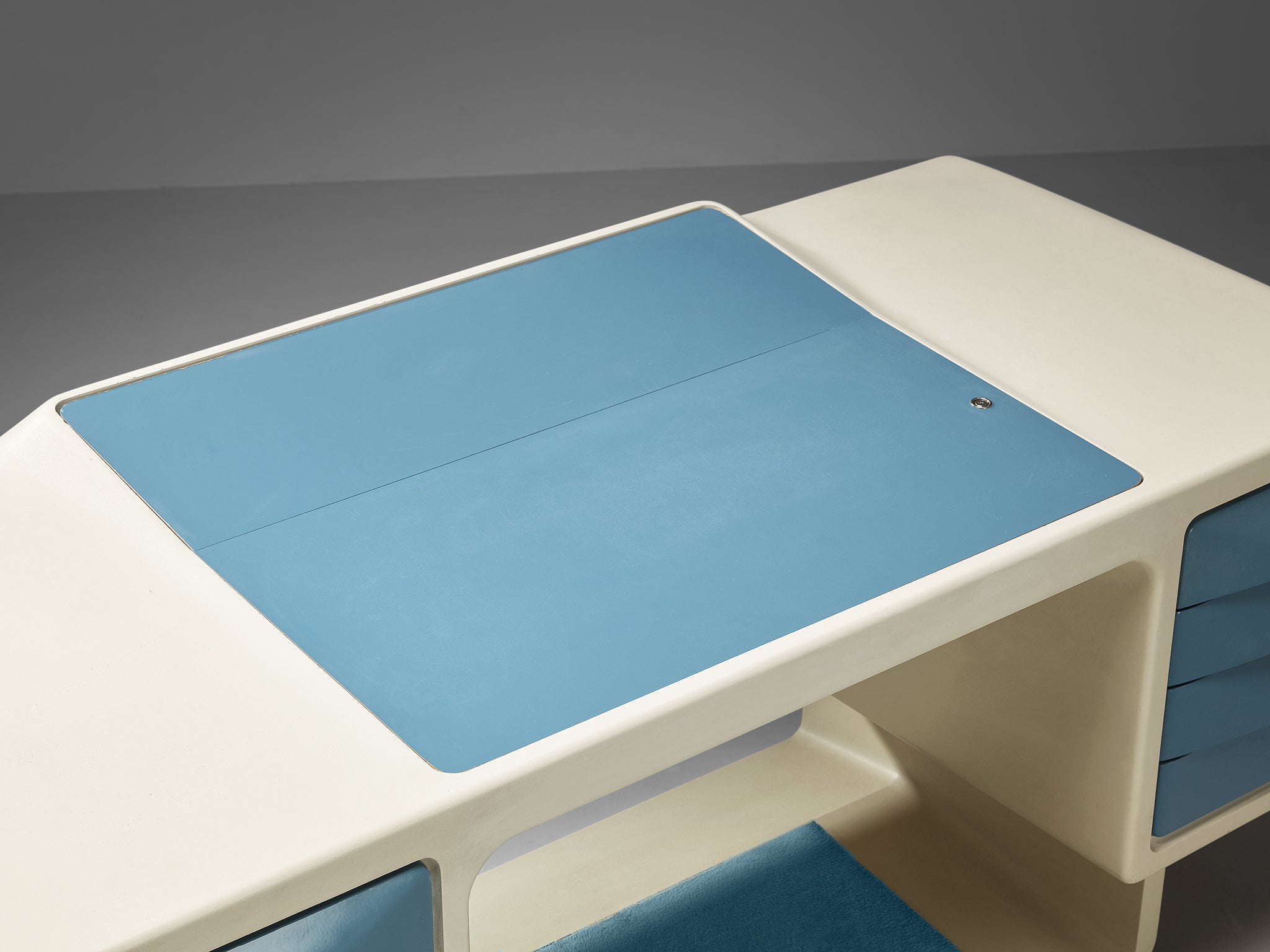 Ernest Igl for Wilhelm Werndl Directors Writing Desk in Polyurethane Tables Morentz